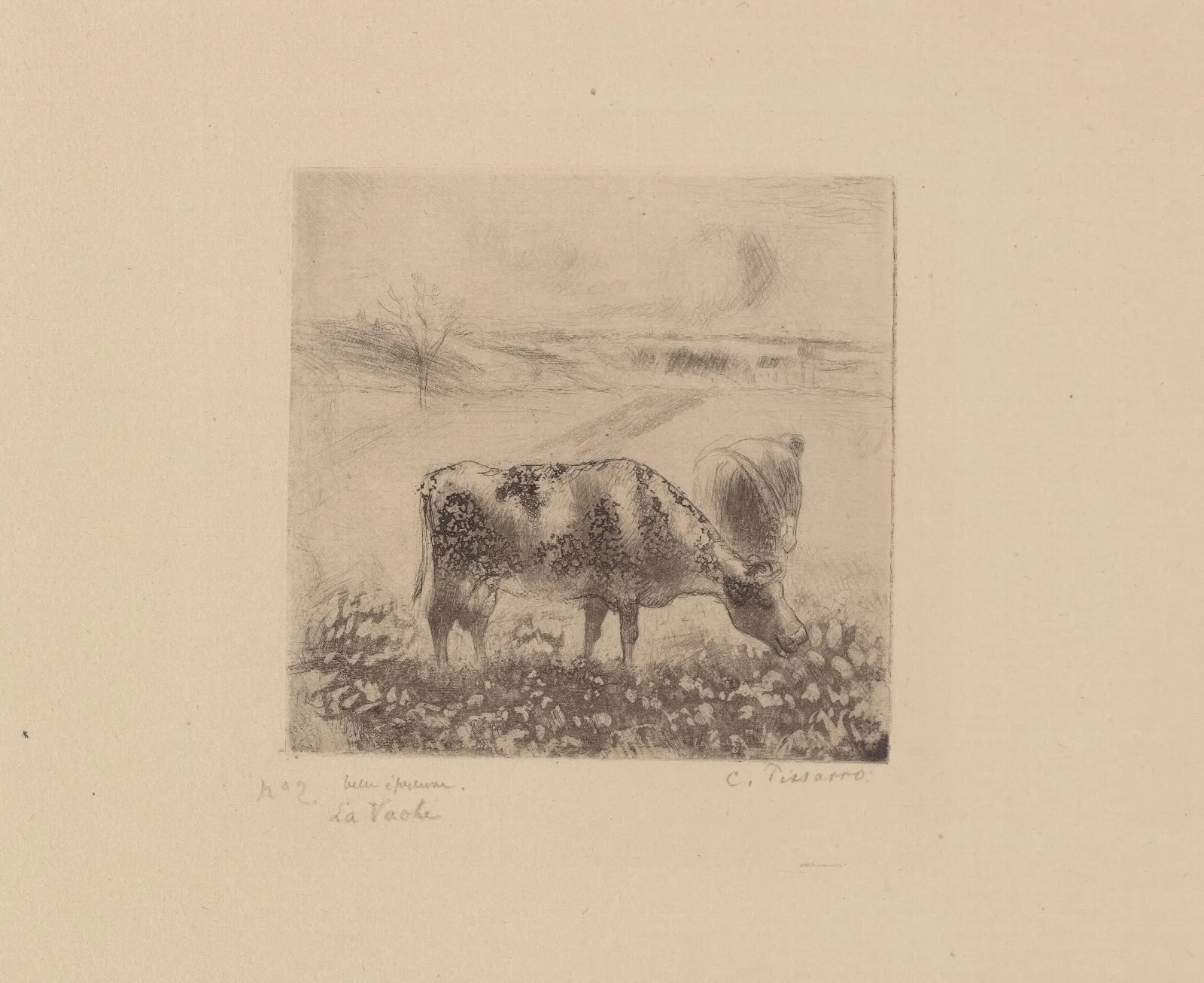 La Vache Wall Art by Camille Pissarro - Canvas Print