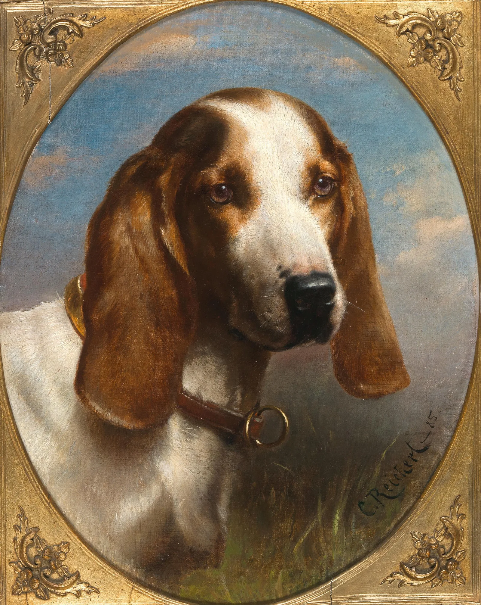 A Hunting Dog 2 Wall Art by Carl Reichert - Canvas Print