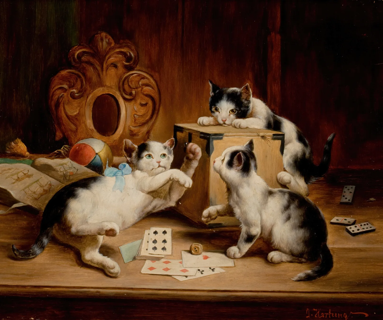Playing Cards Wall Art by Carl Reichert - Canvas Print
