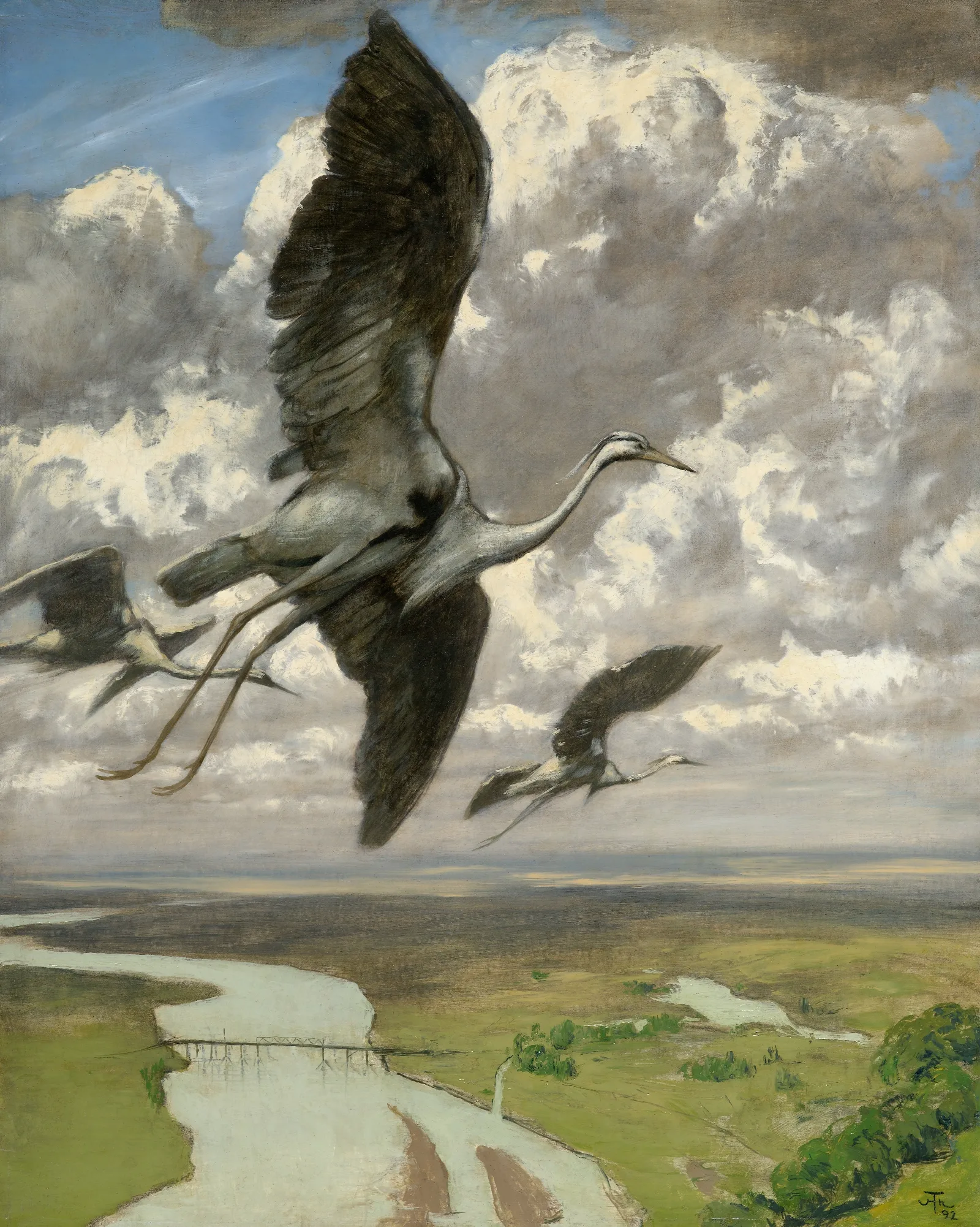 Wondrous Birds Wall Art by Hans Thoma - Canvas Print