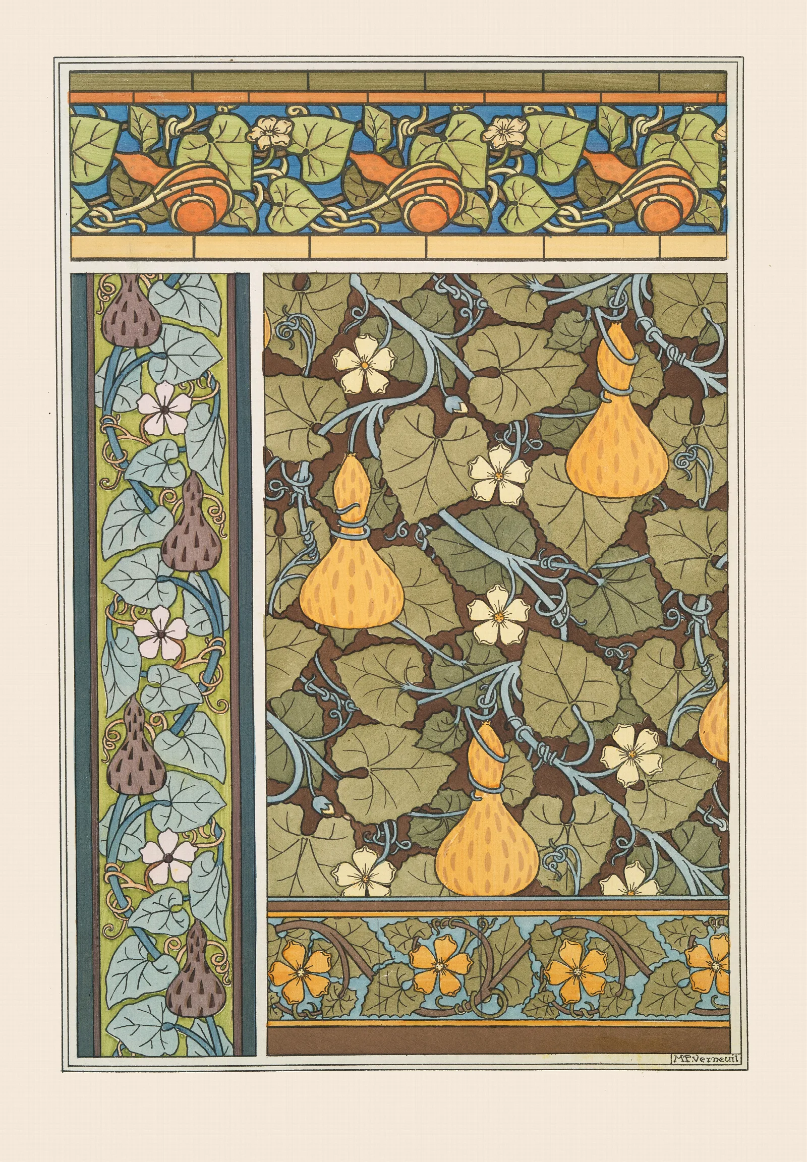 Courge 2 Wall Art by Maurice Pillard Verneuil - Canvas Print