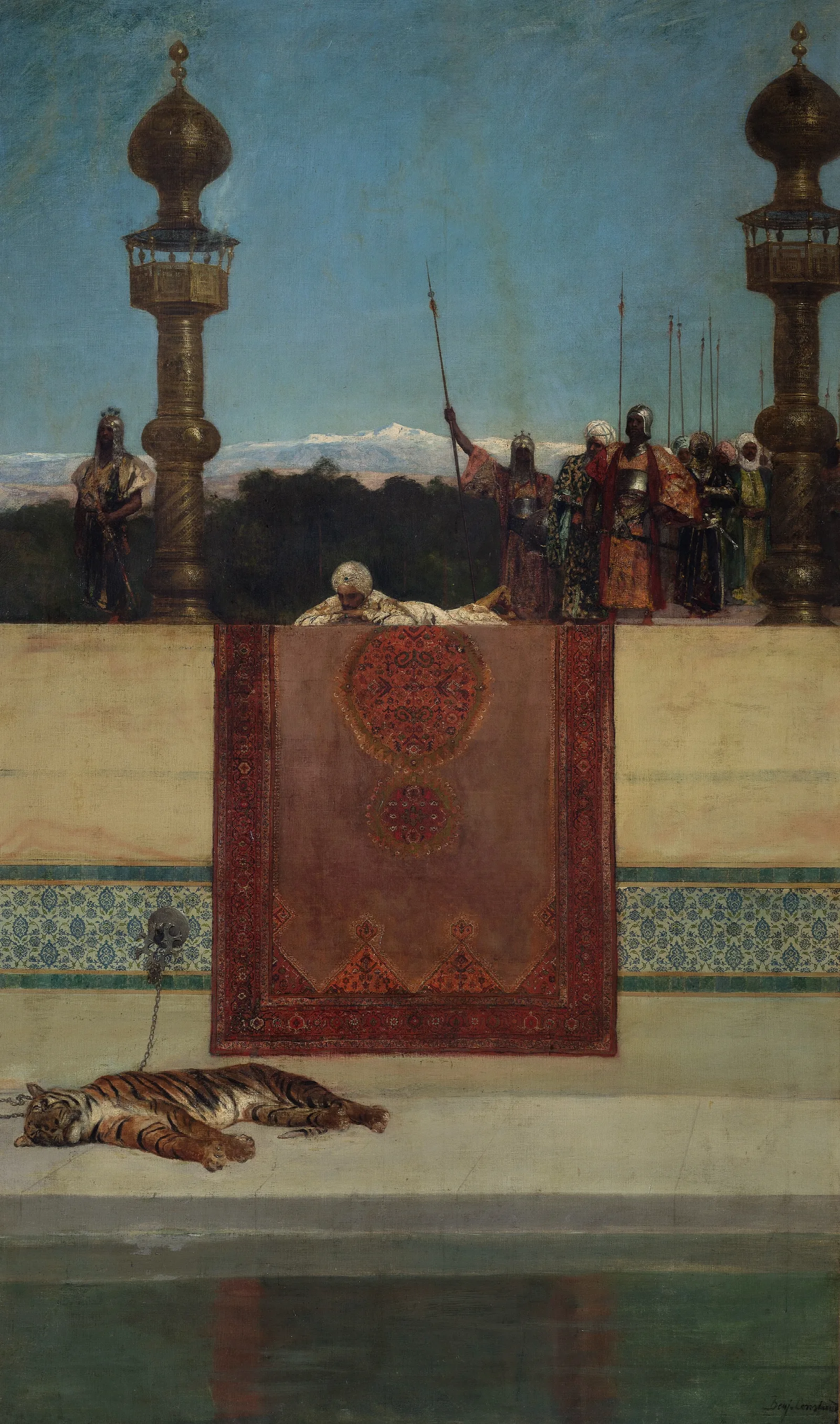 The Sultans Tiger Wall Art by Jean-Joseph-Benjamin Constant - Canvas Print