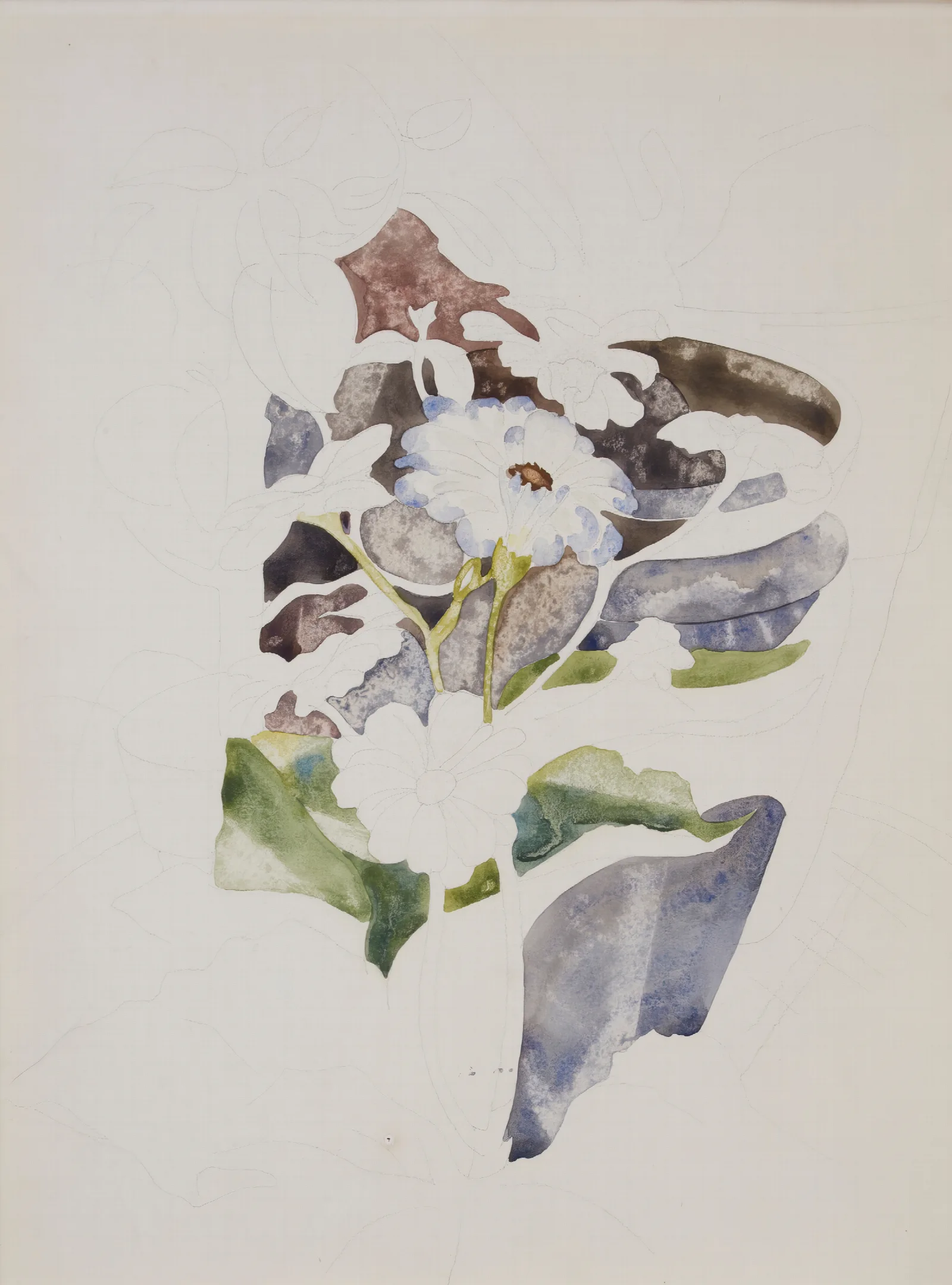 Zinnias 8 Wall Art by Charles Demuth - Canvas Print