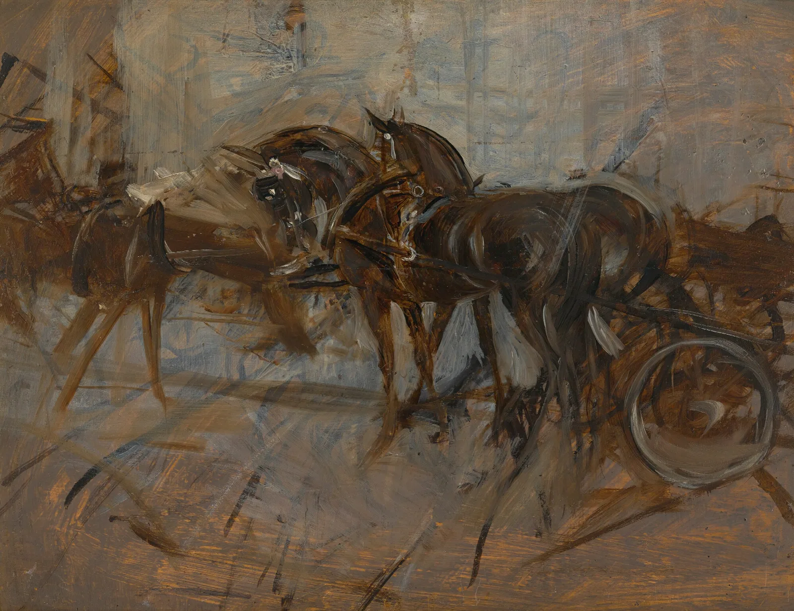 Caleche Wall Art by Giovanni Boldini - Canvas Print