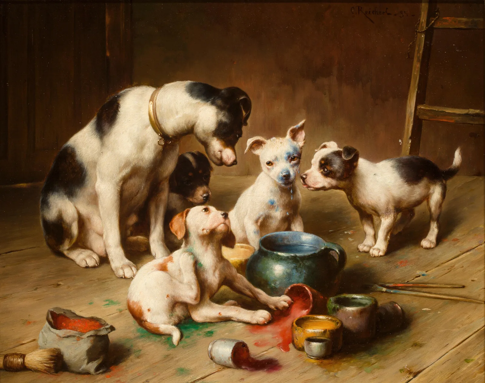 Budding Artists Wall Art by Carl Reichert - Canvas Print