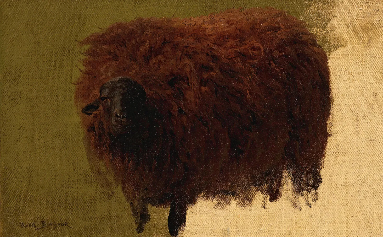 Large Wooly Sheep Wether Wall Art by Rosa Bonheur - Canvas Print