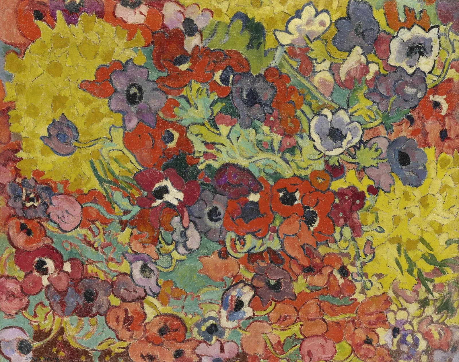 Parterre De Fleurs Wall Art by Louis Valtat - Canvas Print