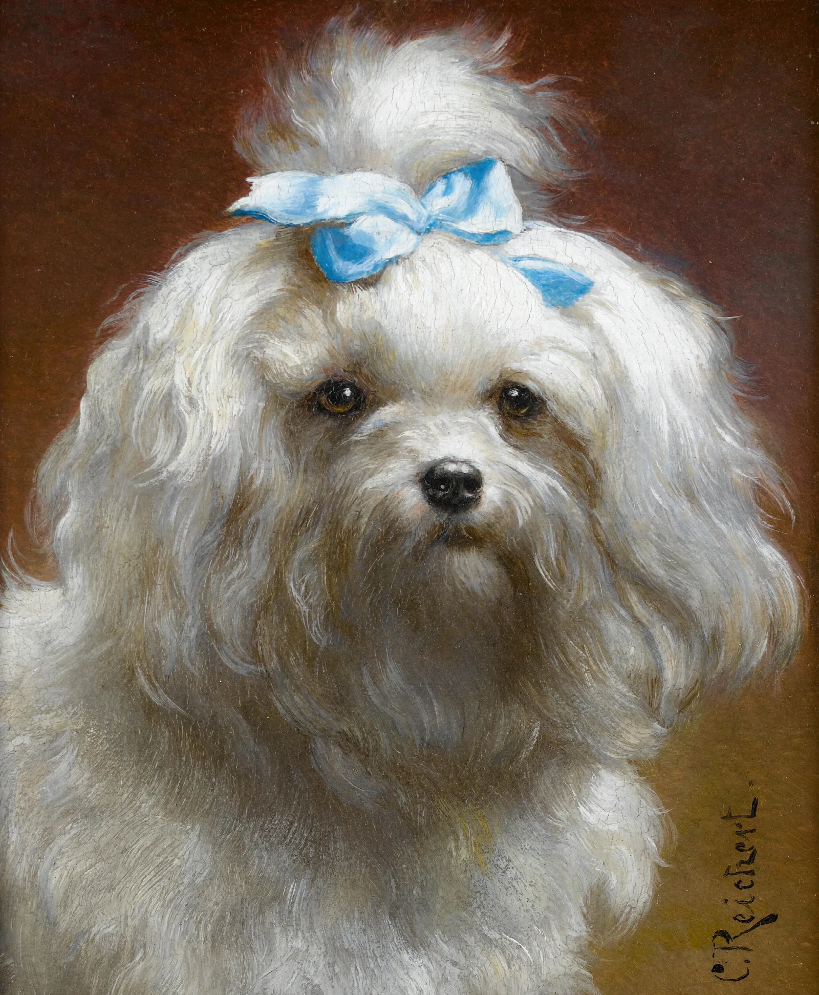 The Blue Bow Wall Art by Carl Reichert - Canvas Print