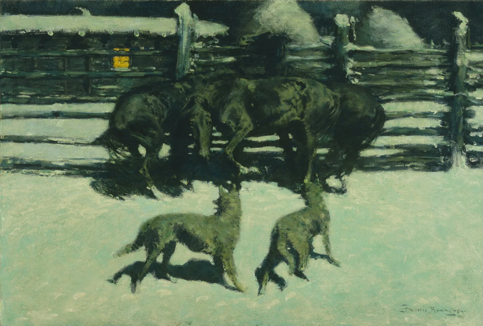 The Call For Help Wall Art by Frederic Remington - Canvas Print