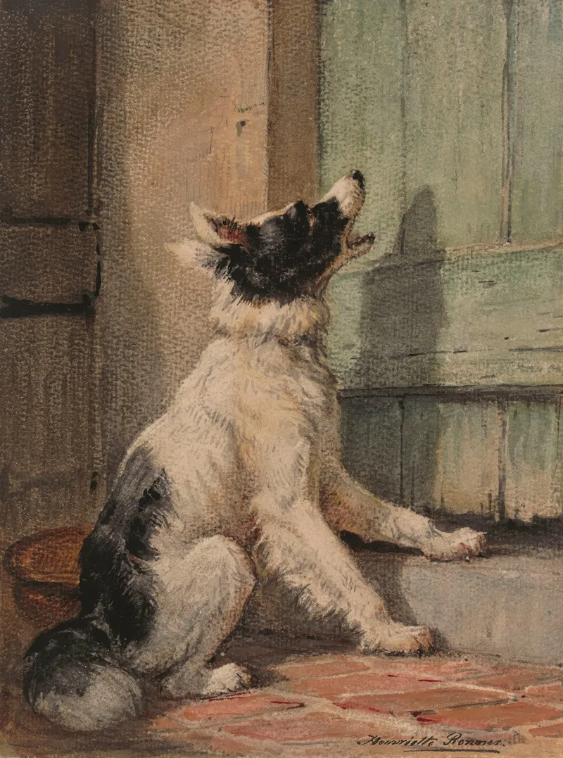 Waiting 11 Wall Art by Henriëtte Ronner-Knip - Canvas Print