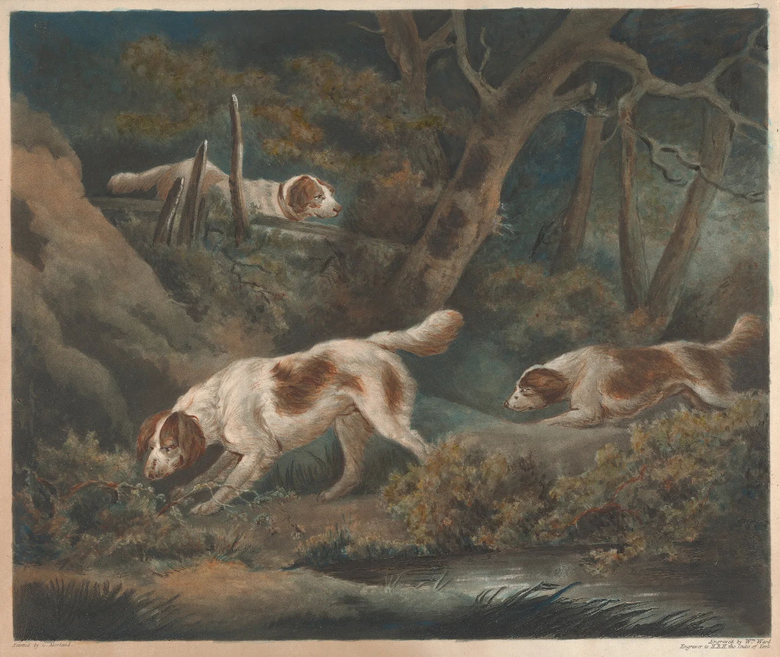 Setters 4 Wall Art by George Morland - Canvas Print