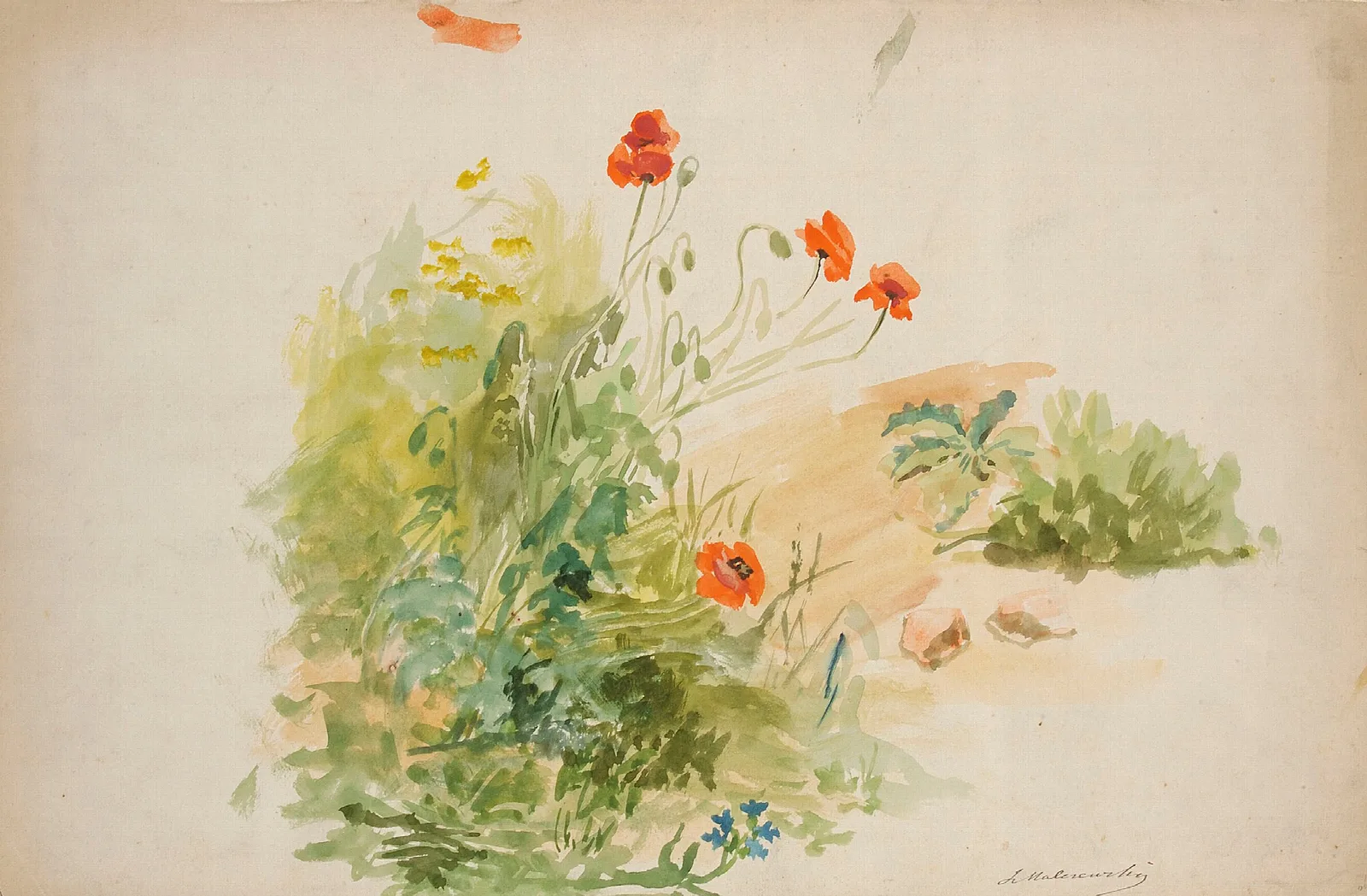 Studies Of Meadows Wall Art by Jacek Malczewski - Canvas Print