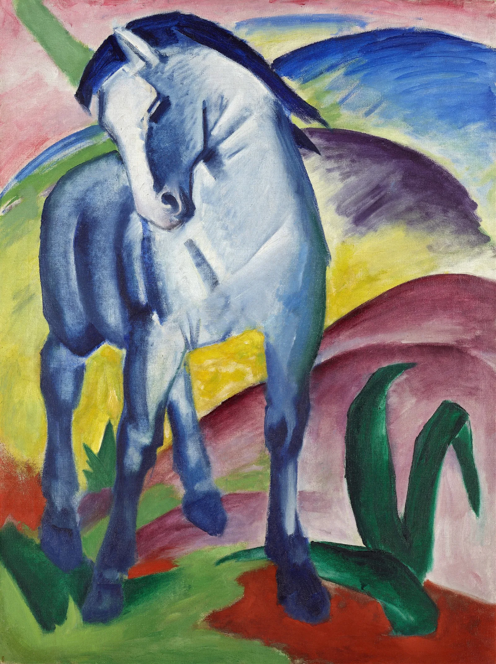 Blue Horse I Wall Art by Franz Marc - Canvas Print