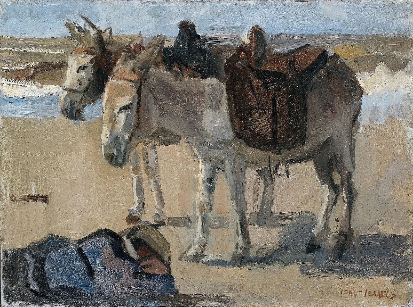 Two Donkeys Wall Art by Isaac Israëls - Canvas Print