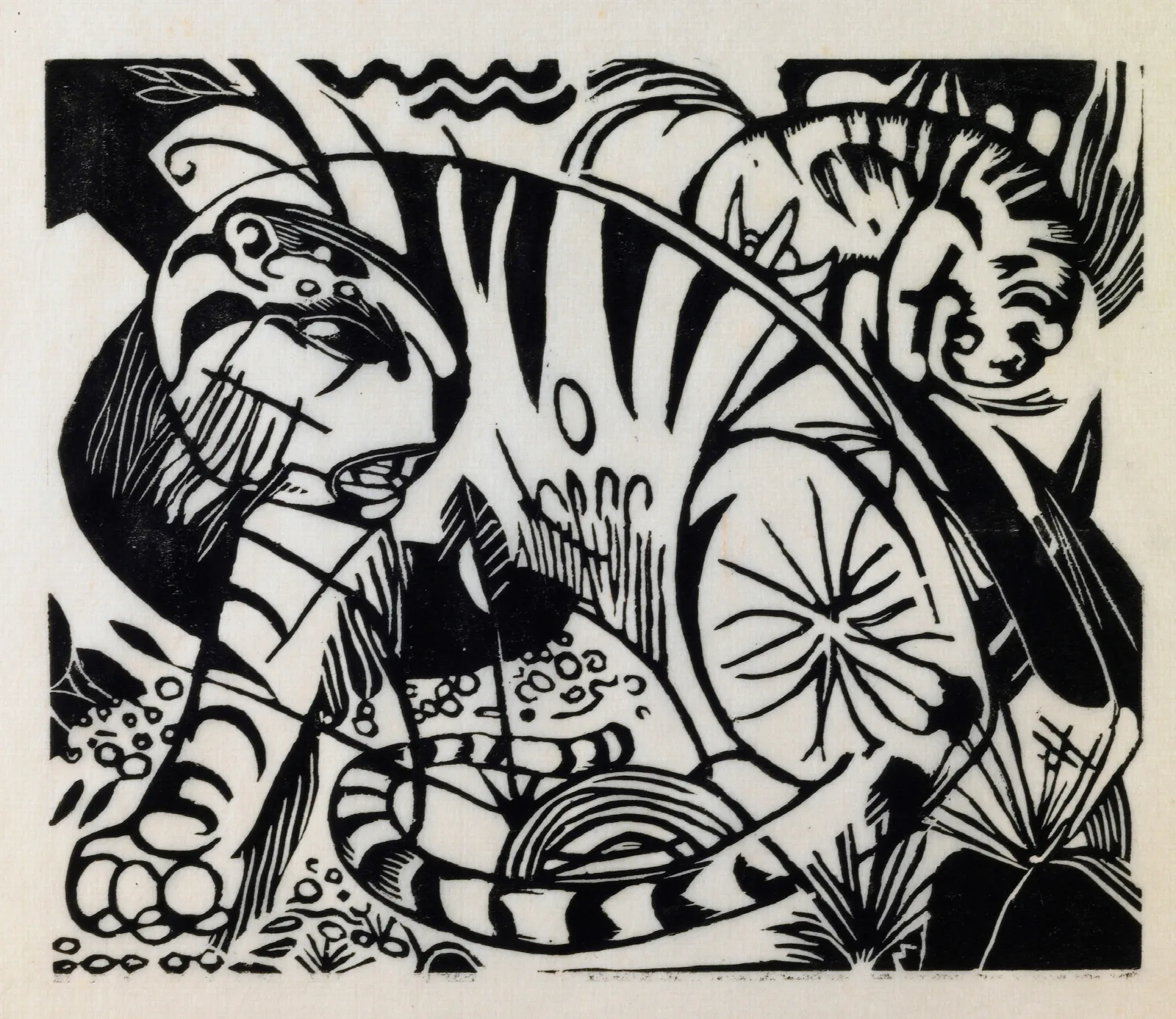 Tiger 2 Wall Art by Franz Marc - Canvas Print