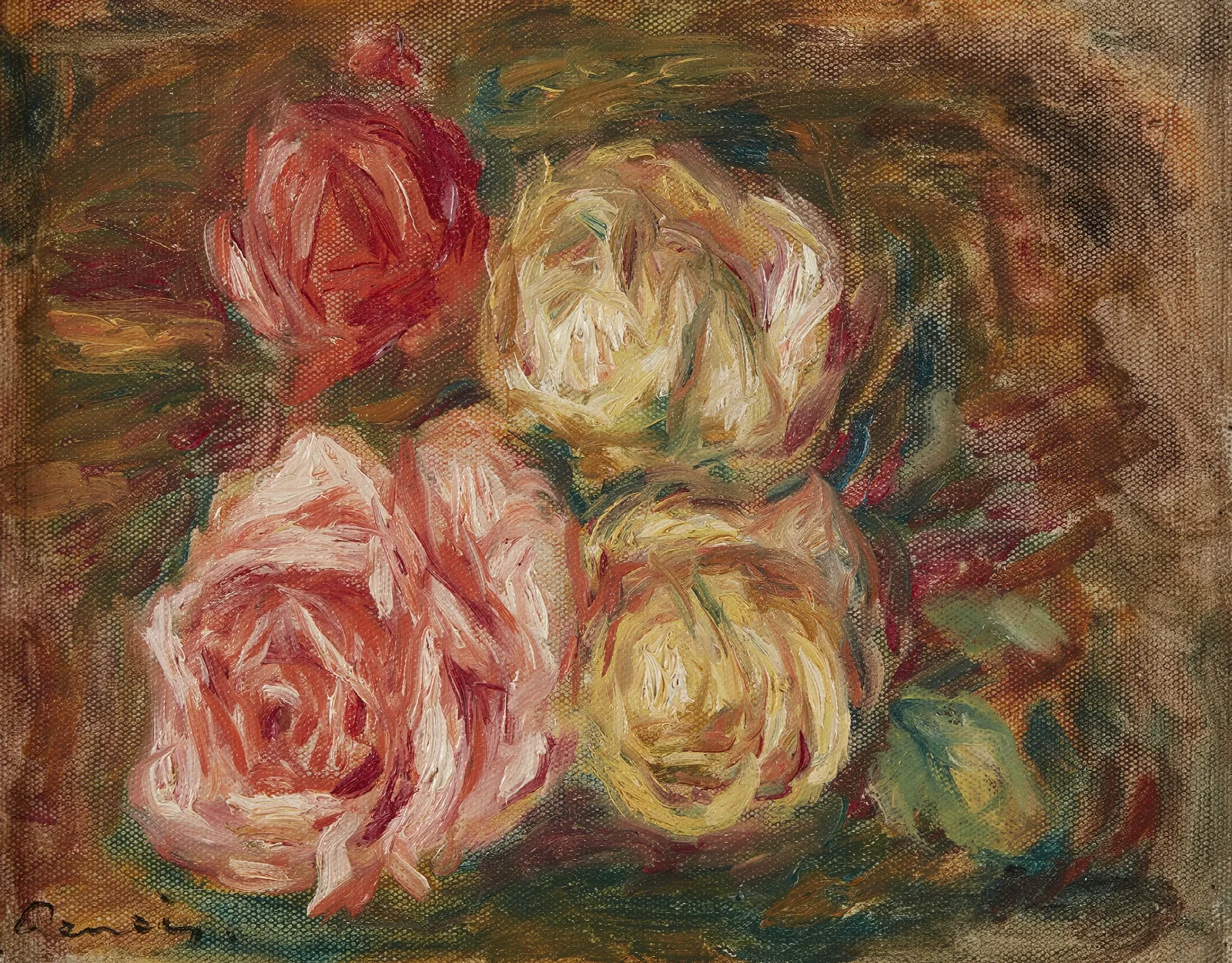 Roses 27 Wall Art by Pierre-Auguste Renoir - Canvas Print