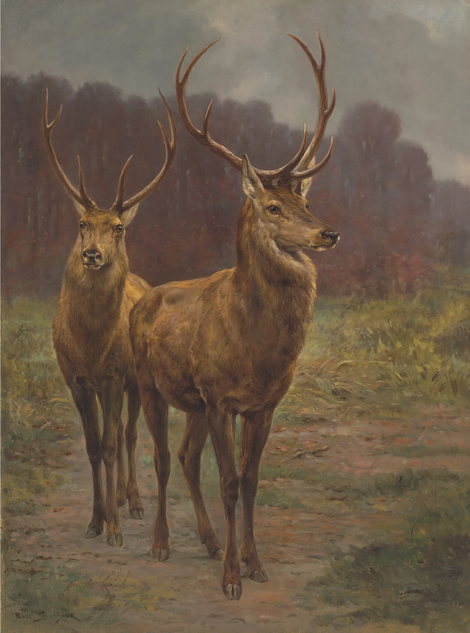 Monarchs Of The Forest Wall Art by Rosa Bonheur - Canvas Print