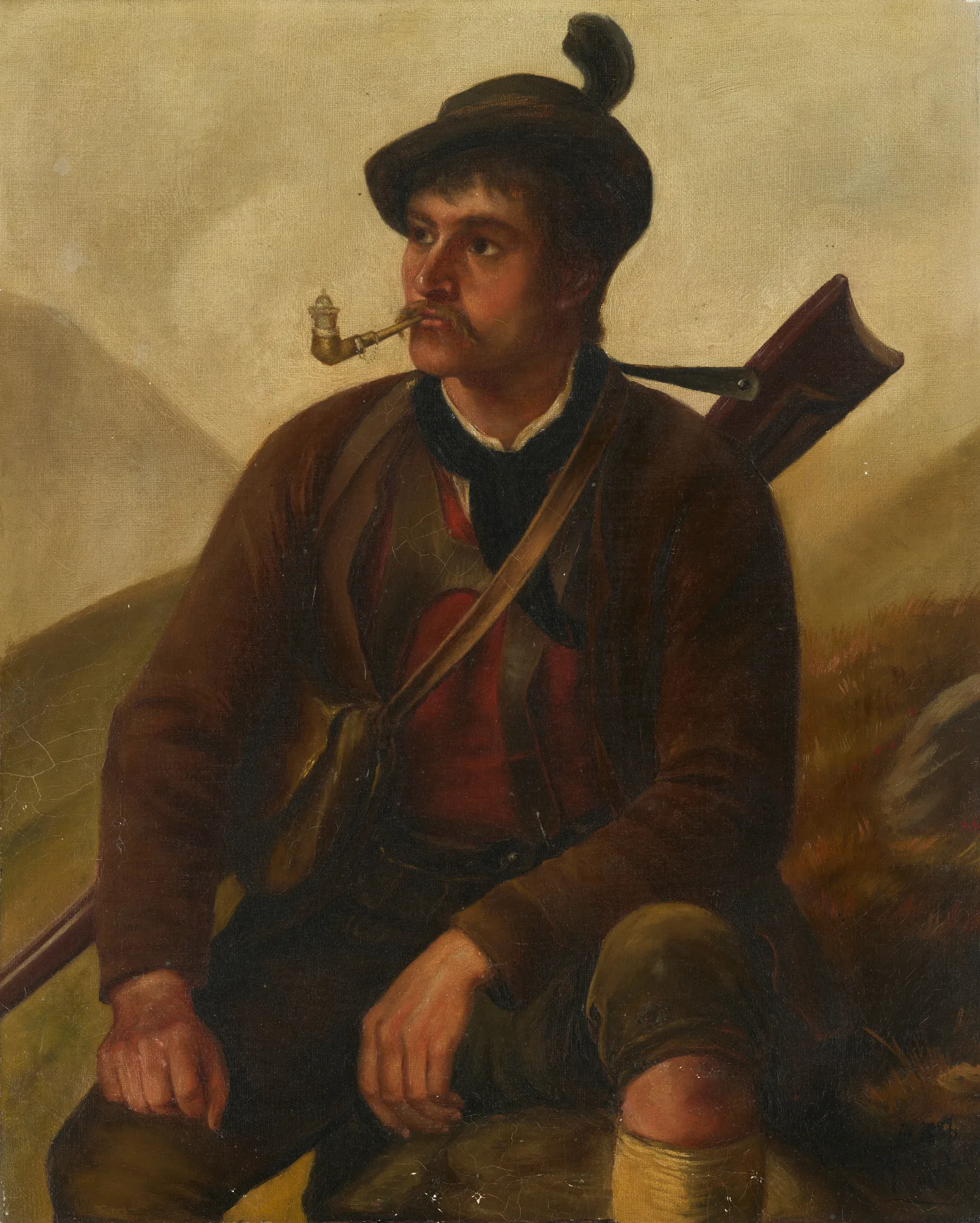 Tyrolean Hunter Wall Art by Franz von Defregger - Canvas Print