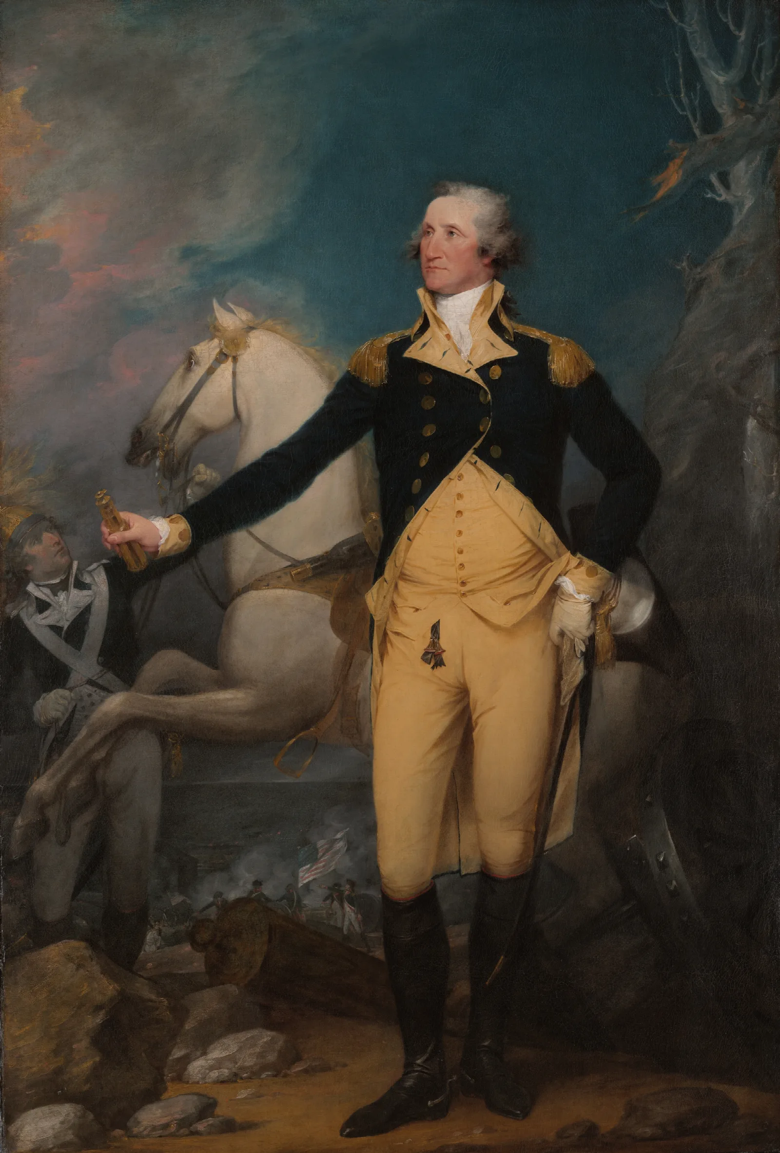 General George Washington At Trenton Wall Art by John Trumbull - Canvas Print