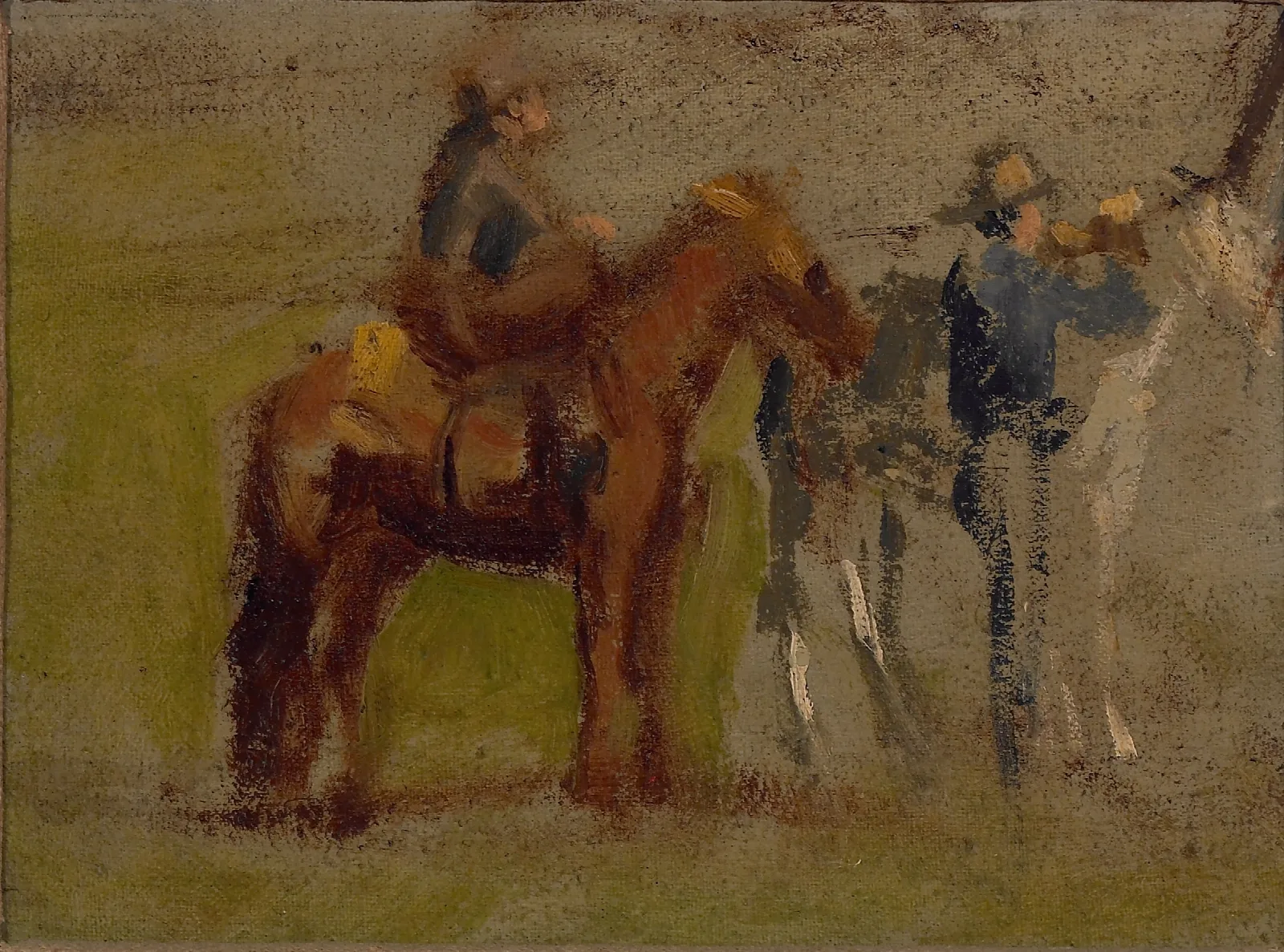 Study For Cowboys In The Badlands Wall Art by Thomas Eakins - Canvas Print