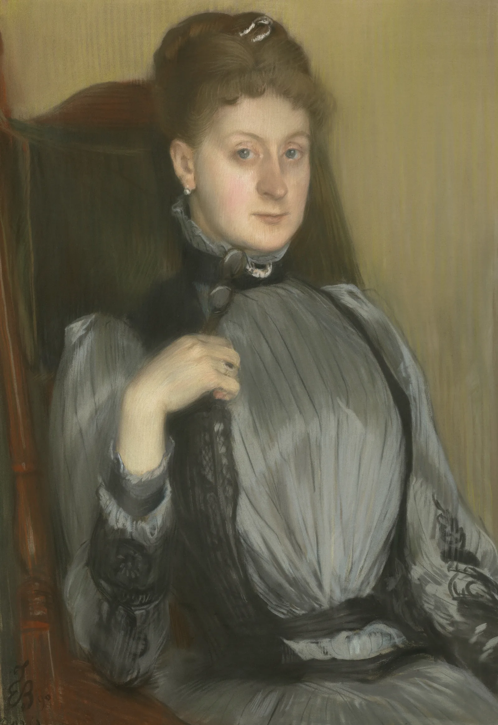 Portrait Of A Woman 352 Wall Art by Jacques-Émile Blanche - Canvas Print