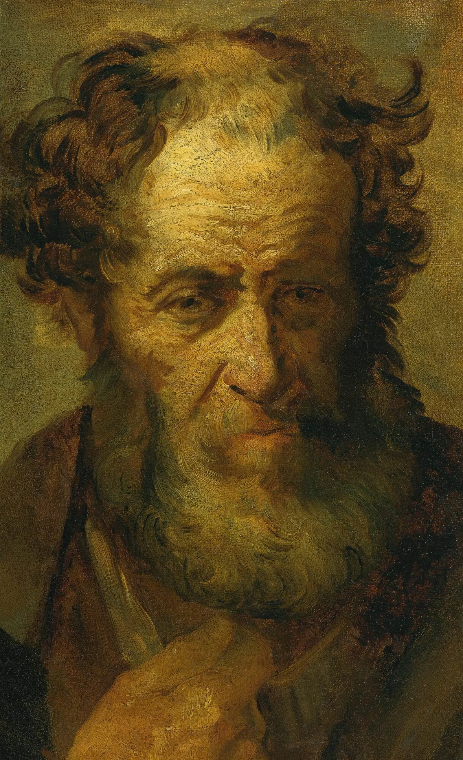 Portrait De Vieillard Wall Art by Théodore Géricault - Canvas Print
