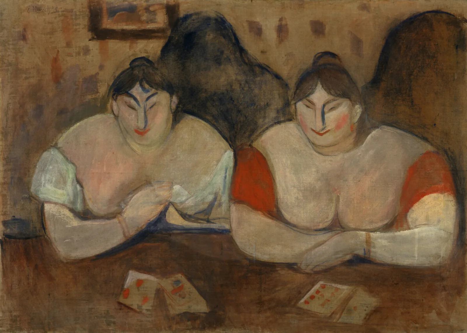 Rose And Amelie Wall Art by Edvard Munch - Canvas Print