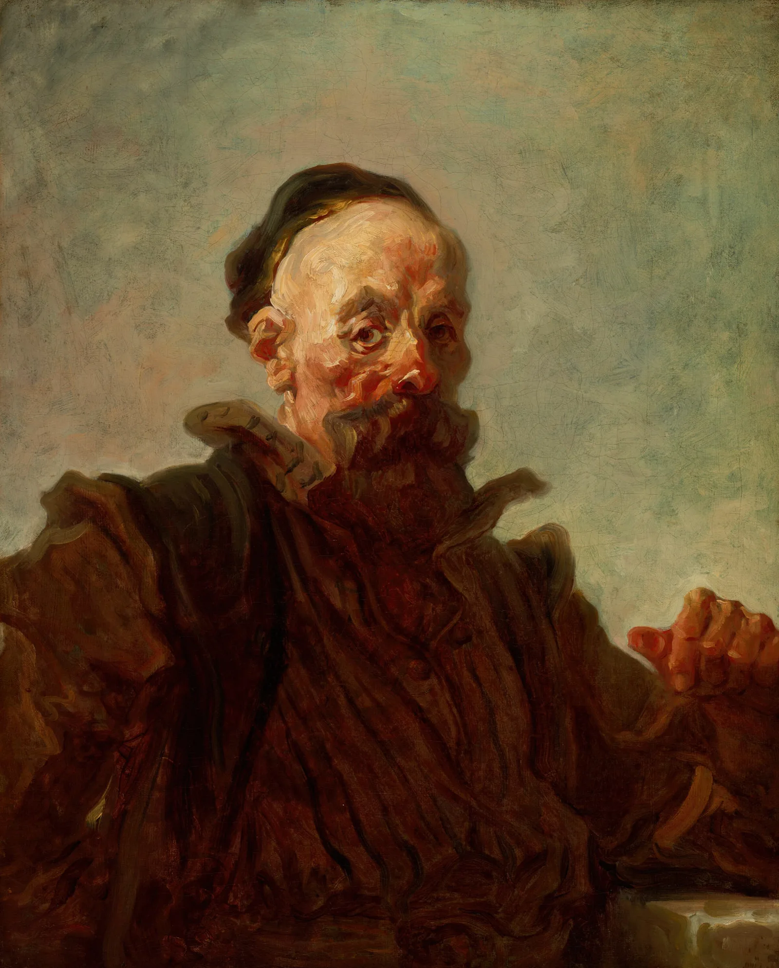 Portrait Of A Man In Costume Wall Art by Jean-Honoré Fragonard - Canvas Print