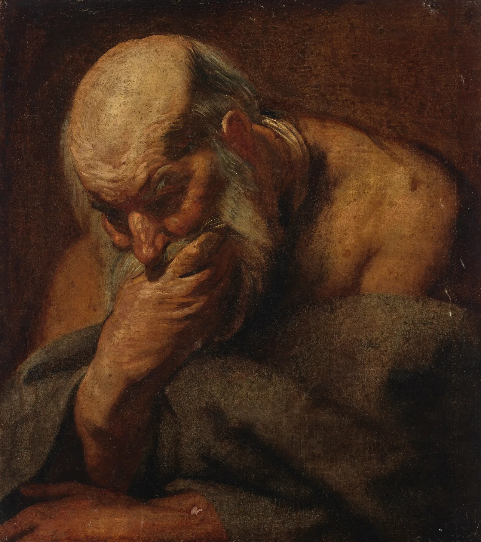 Head Of A Bearded Man Possibly An Apostle Wall Art by Jacob Jordaens - Canvas Print