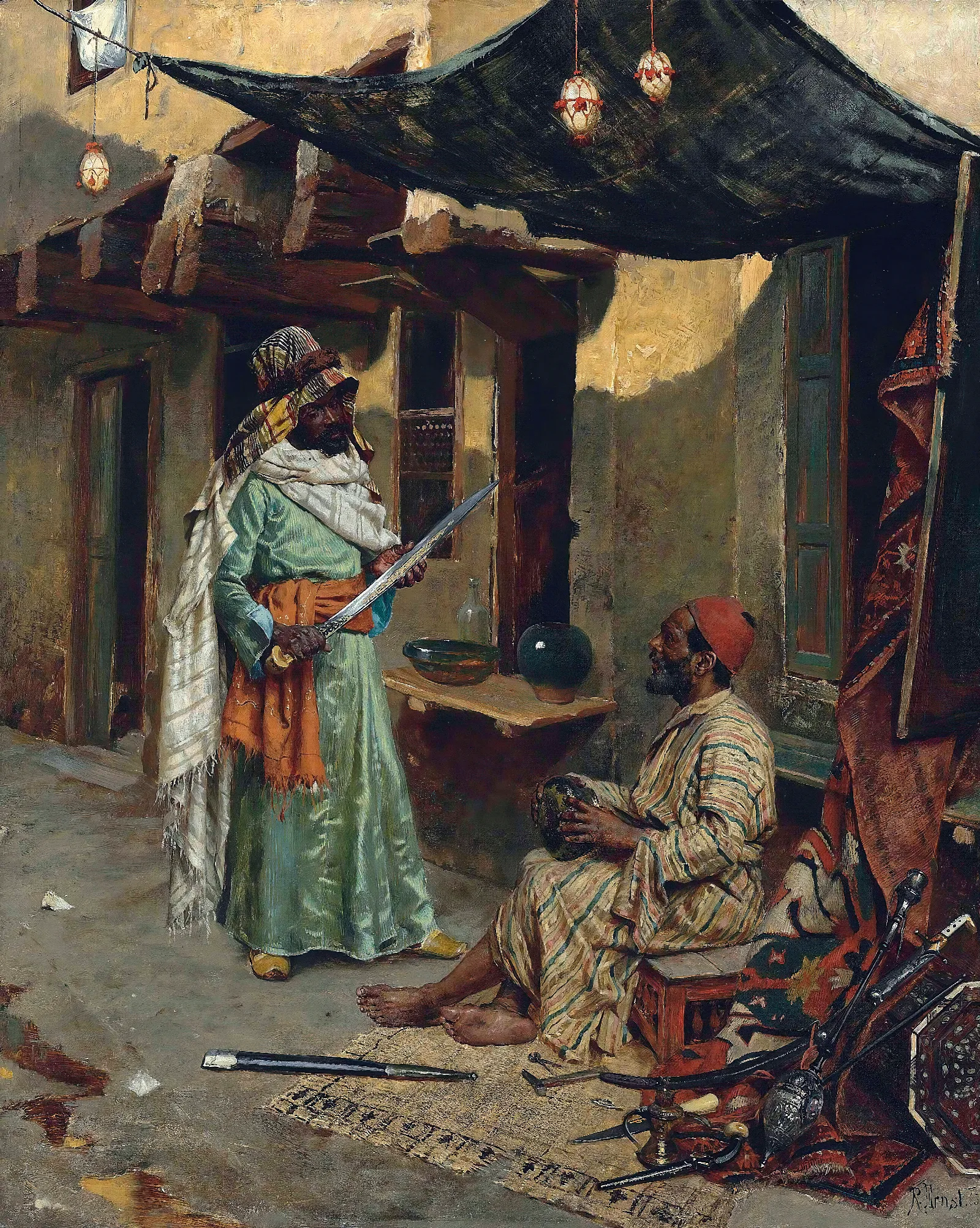 The Arms Merchant Wall Art by Rudolf Ernst - Canvas Print