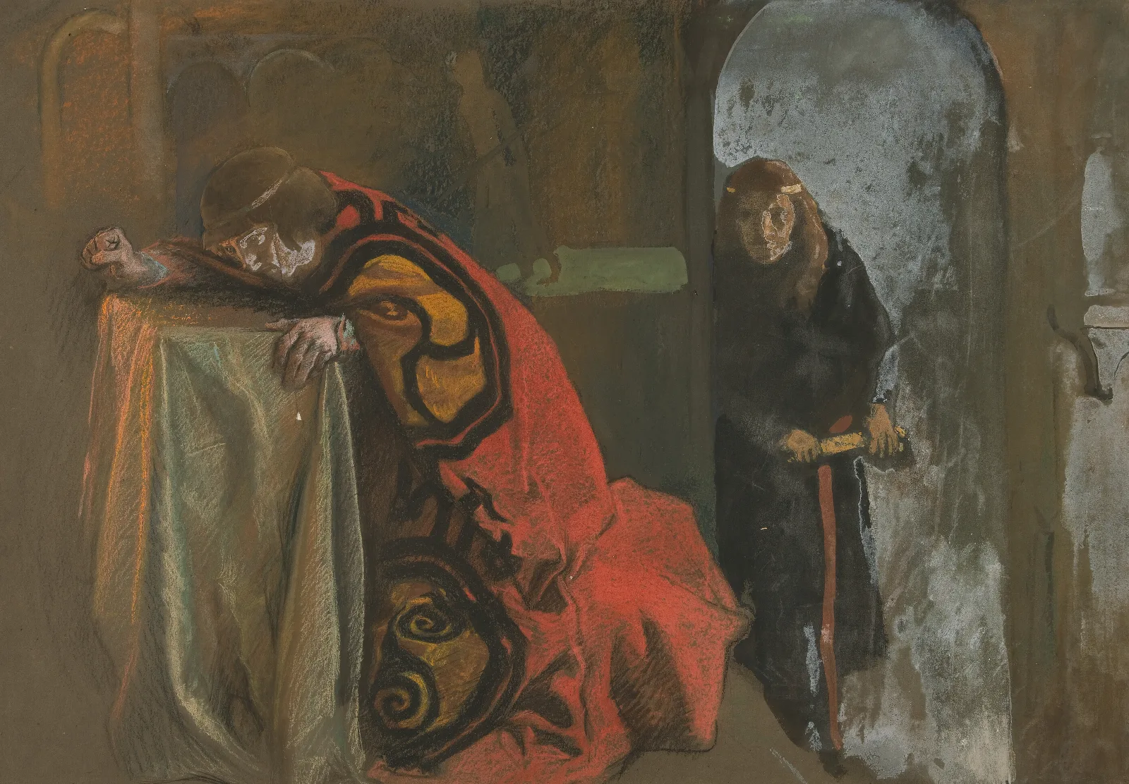 Hamlet Now Might I Do It Act Iii Scene 3 Hamlet Wall Art by Edwin Austin Abbey - Canvas Print