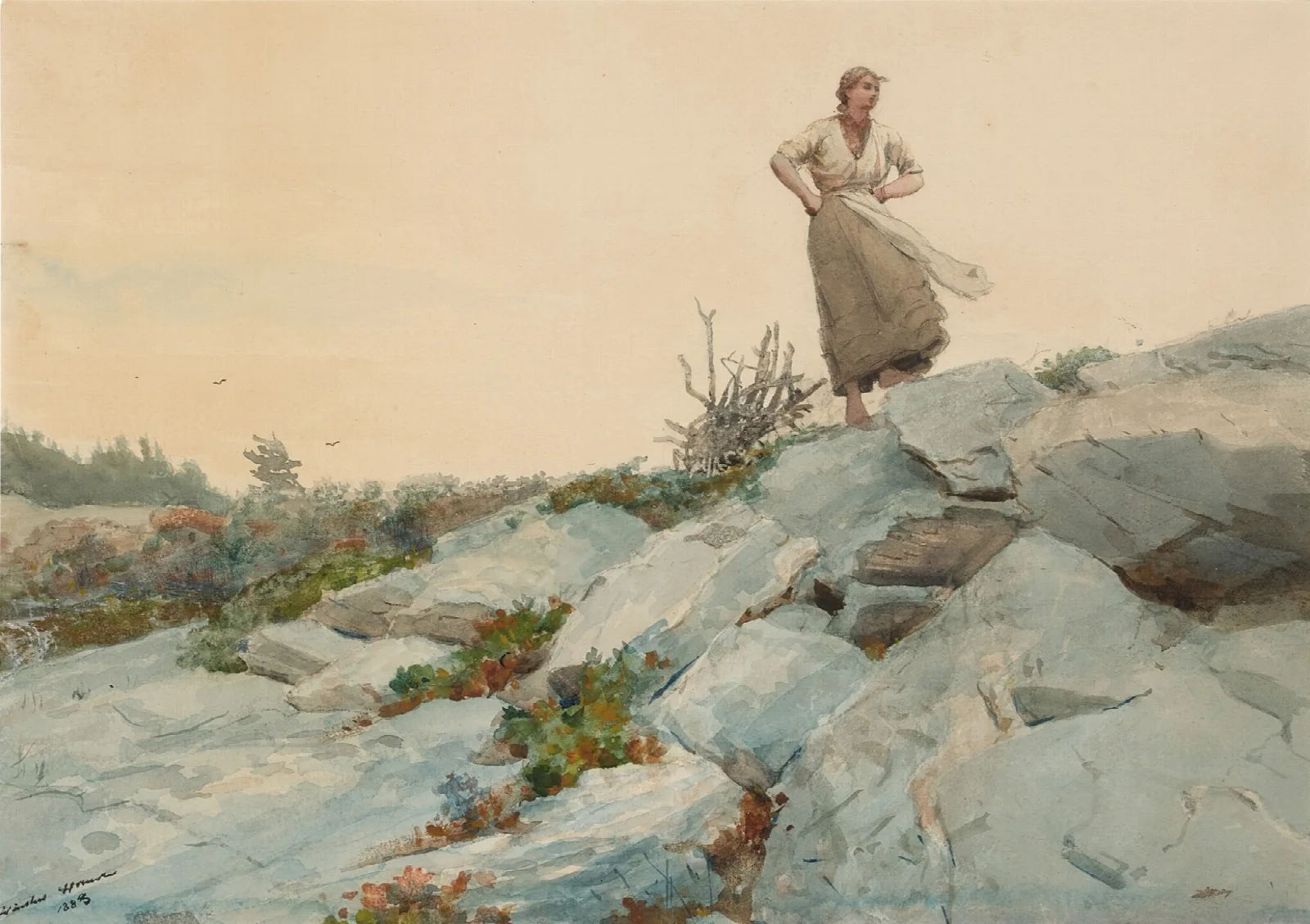 The Faggot Gatherer Wall Art by Winslow Homer - Canvas Print