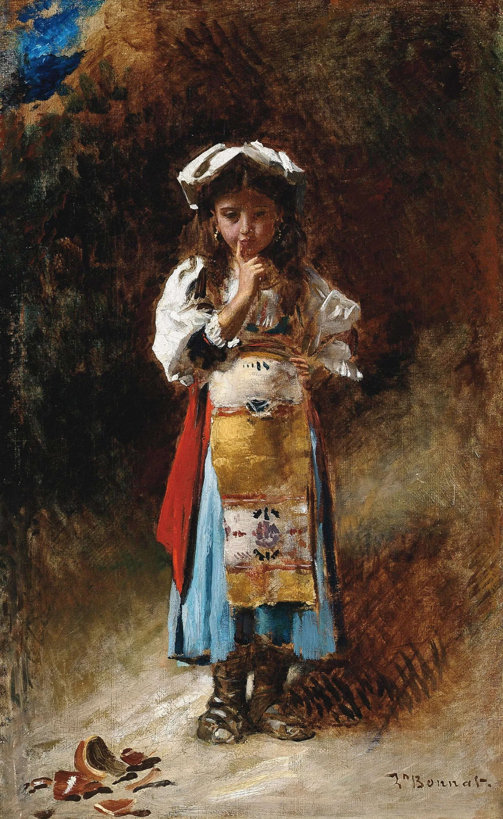 A Little Accident Wall Art by Léon Bonnat - Canvas Print