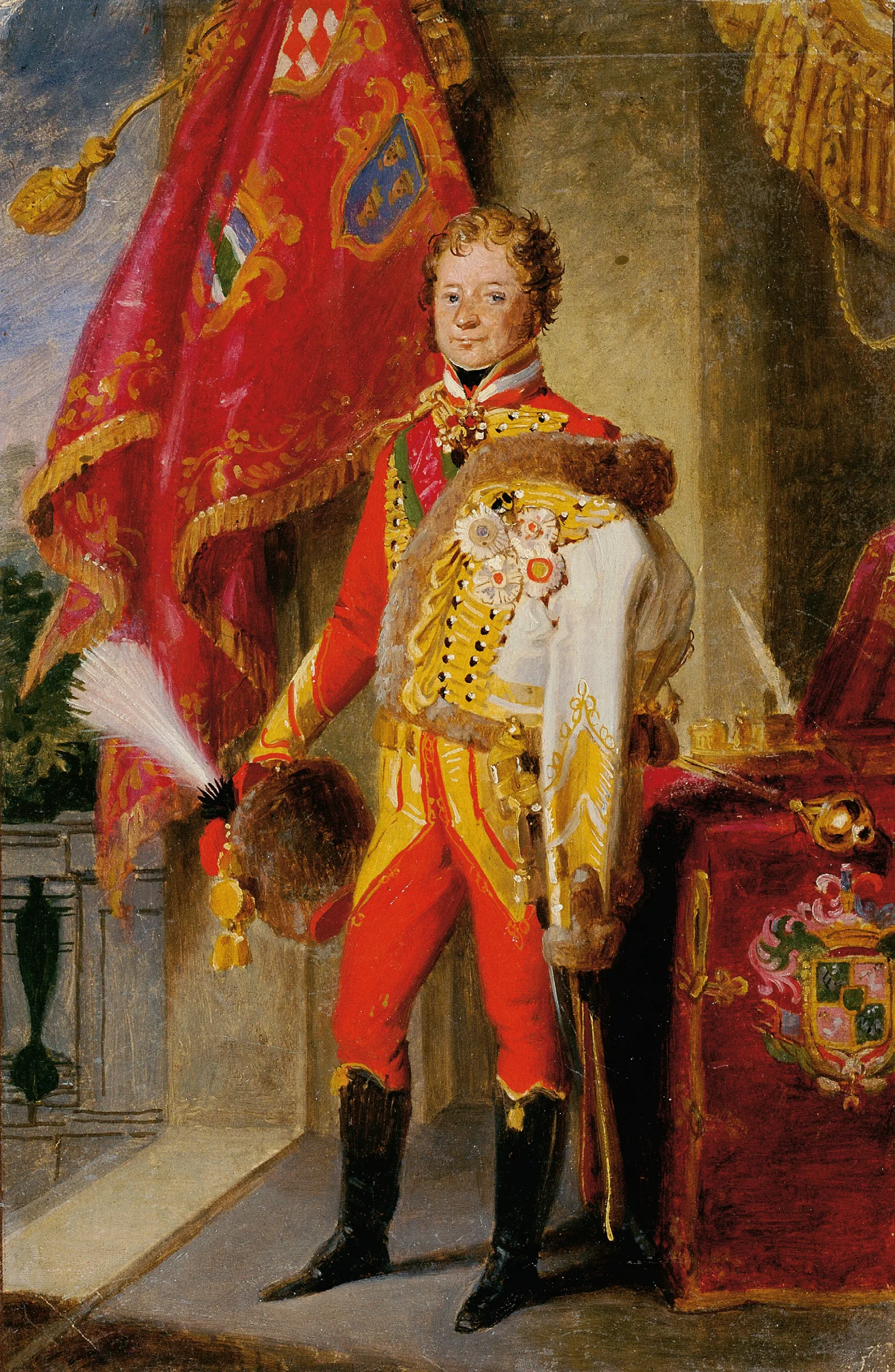Ignaz Graf Gyulay Von Naros Nemeth Und Nadaska In Ungarischer Uniform Wall Art by Johann Peter Krafft - Canvas Print