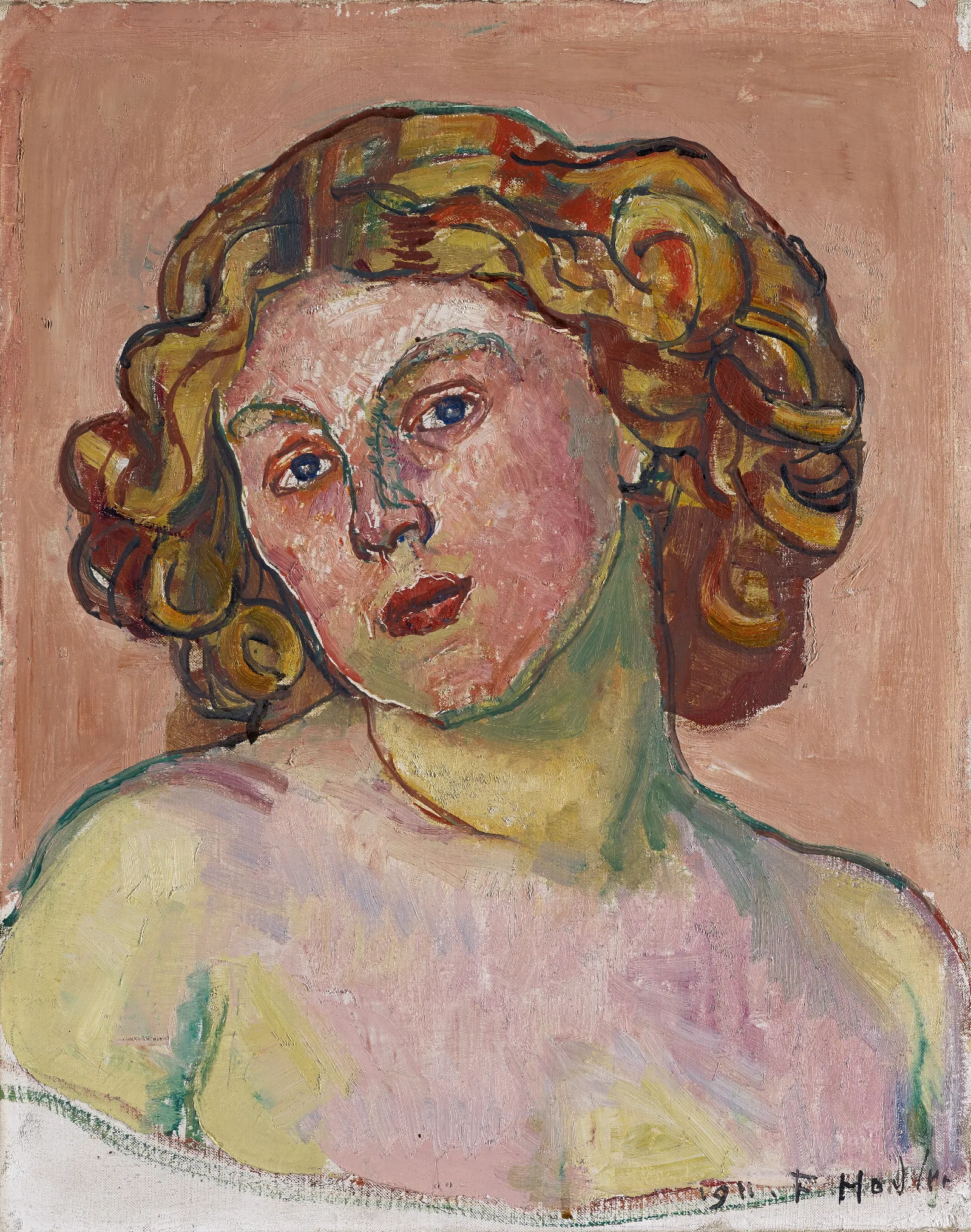 Portrait Of Regina Morgeron Wall Art by Ferdinand Hodler - Canvas Print