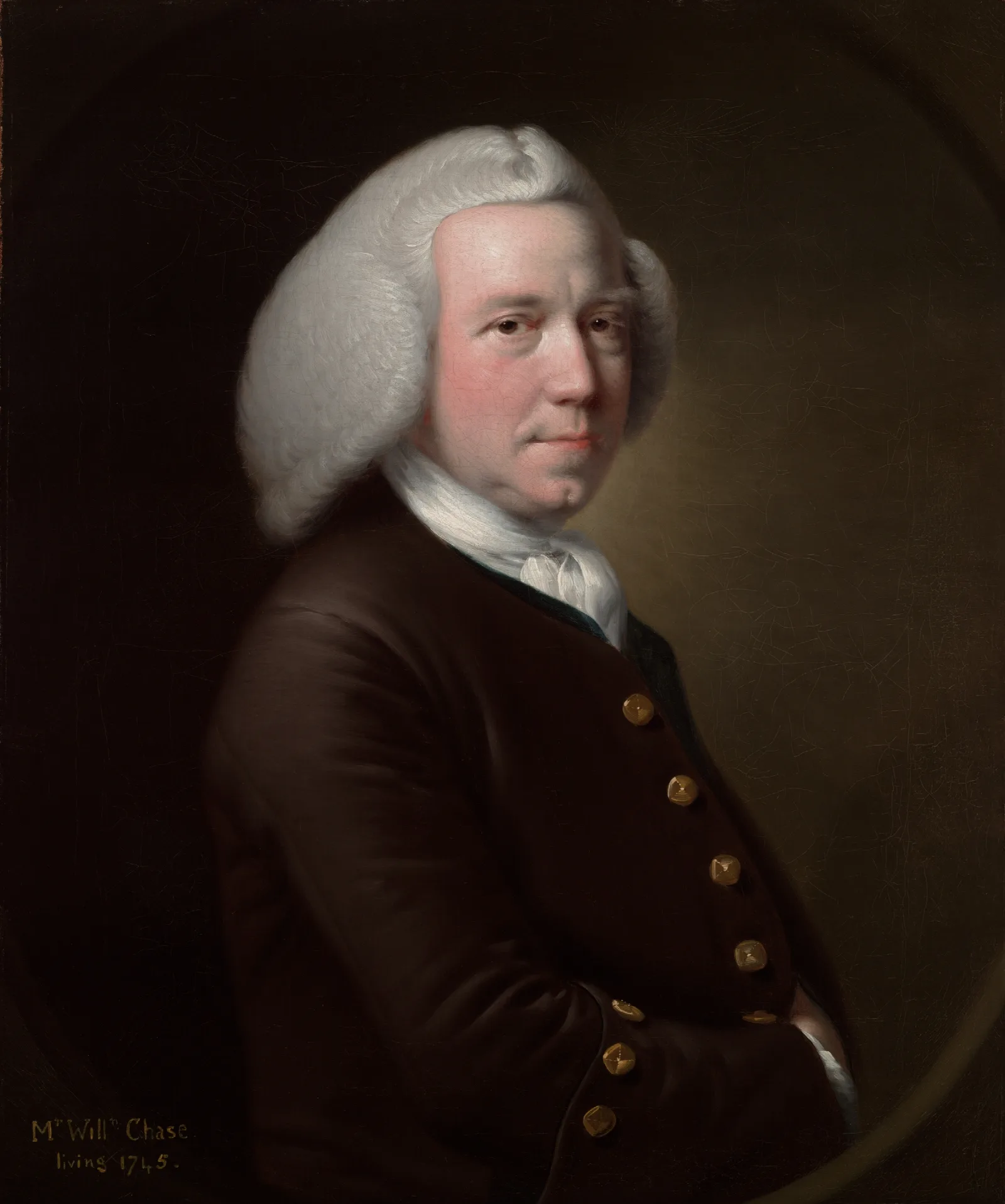 Portrait Of Mr William Chase Sr Wall Art by Joseph Wright of Derby - Canvas Print