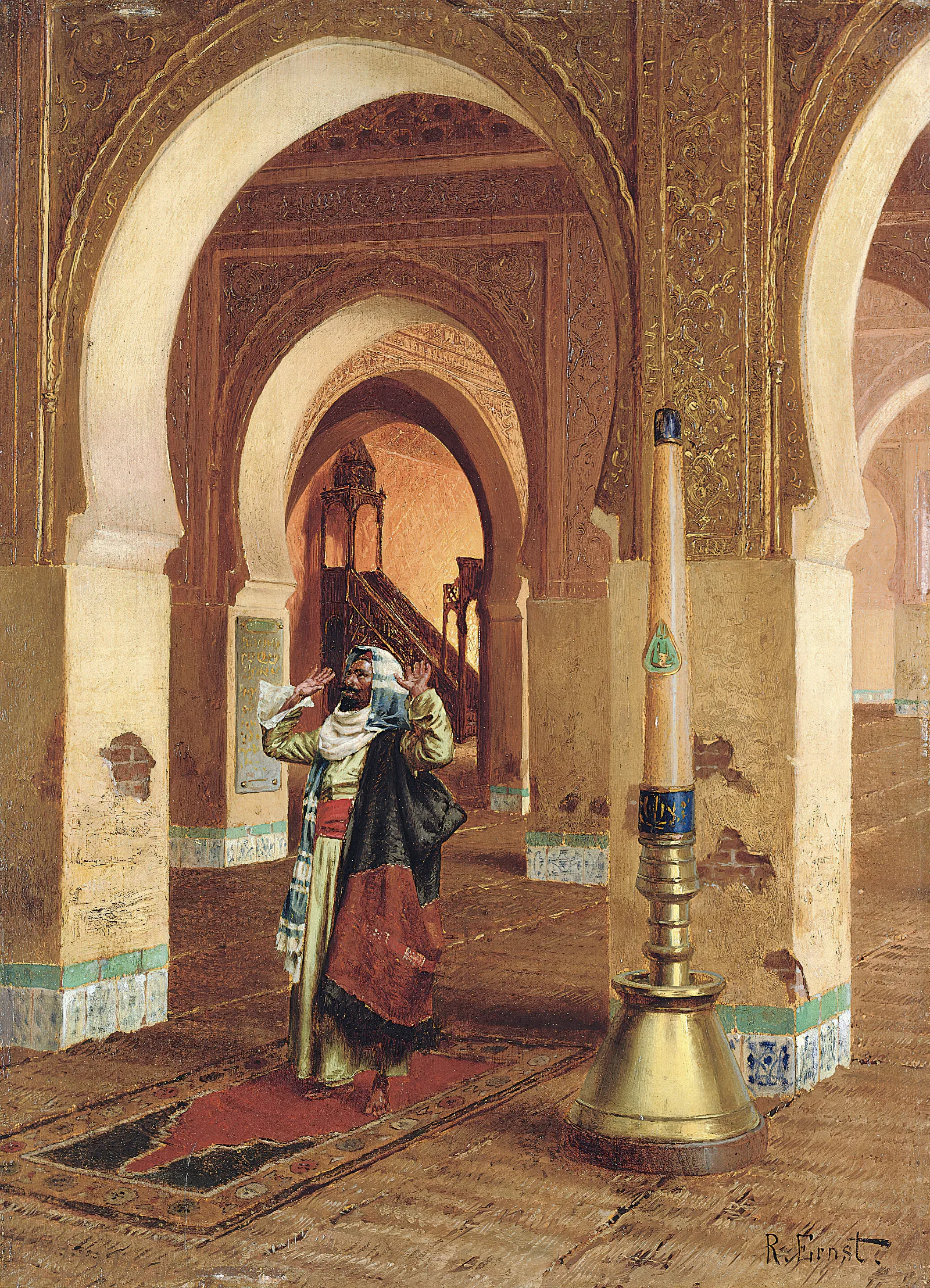 The Prayer Wall Art by Rudolf Ernst - Canvas Print