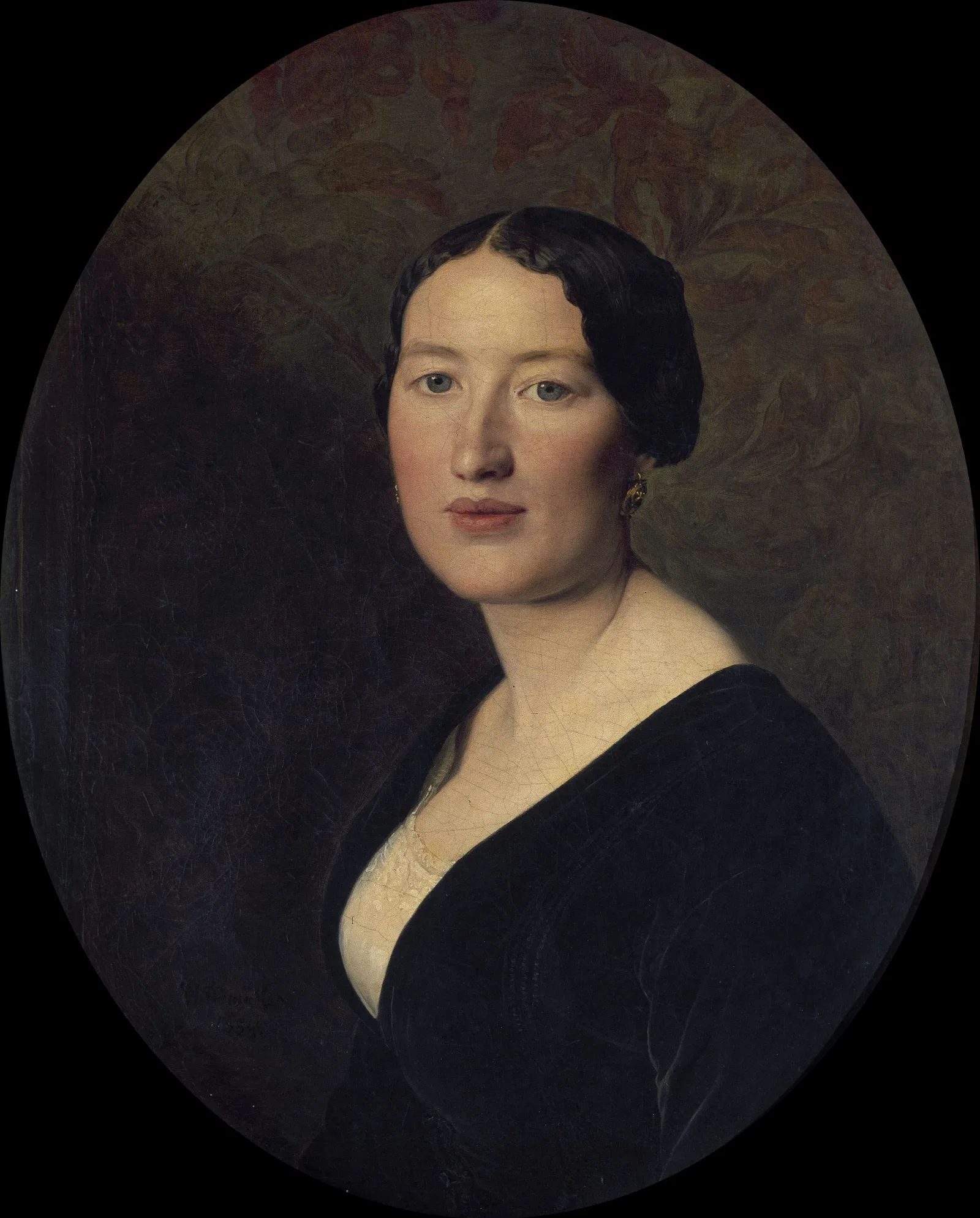 Portrait De Madame Josef Bayer 2 Wall Art by Ferdinand Georg Waldmüller - Canvas Print