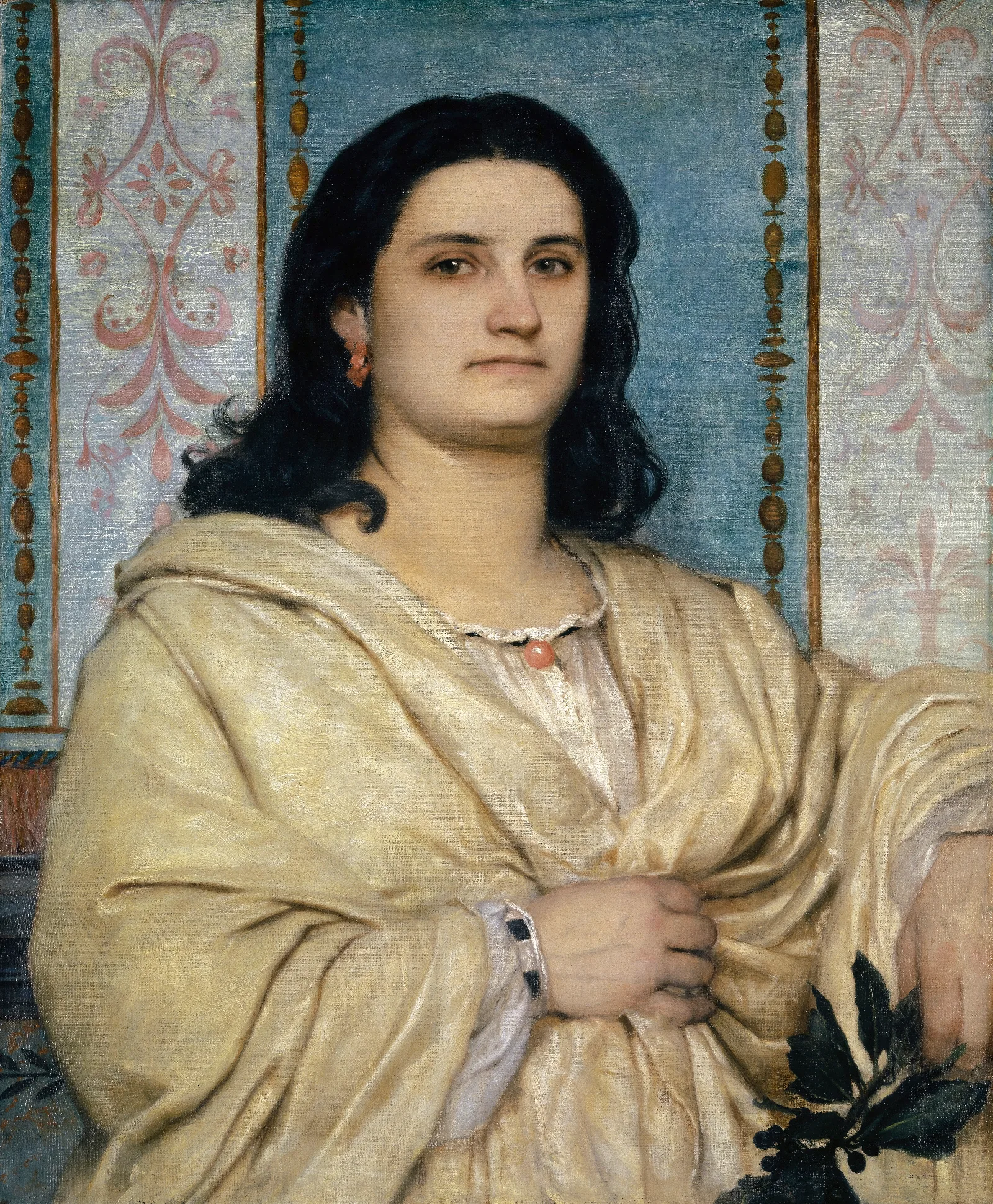 Portrait Of Angela Bocklin As A Muse Wall Art by Arnold Böcklin - Canvas Print