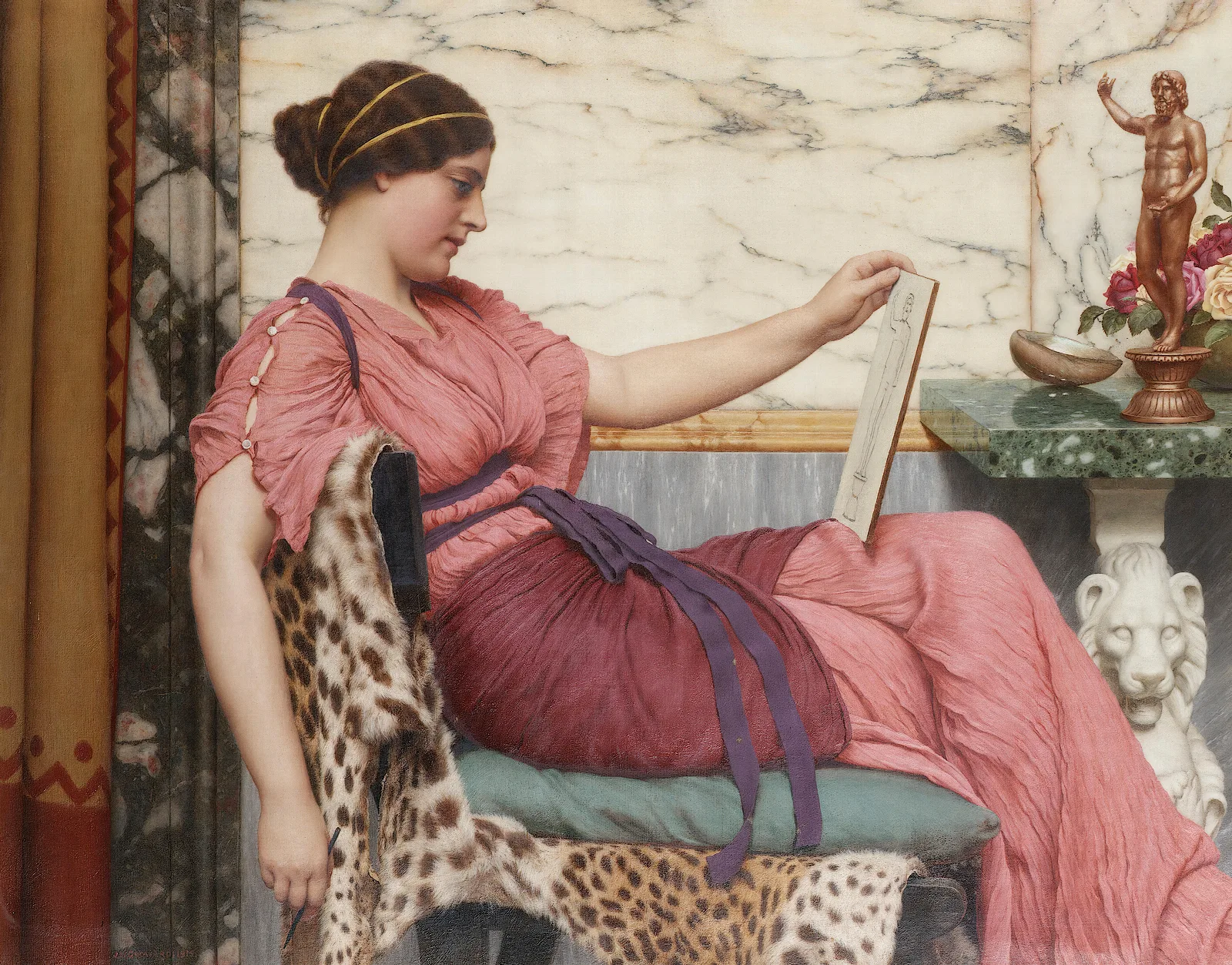 An Amateur Wall Art by John William Godward - Canvas Print