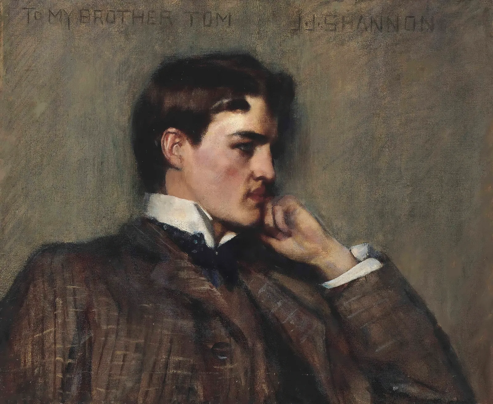 The Artists Brother Tom Wall Art by James Jebusa Shannon - Canvas Print