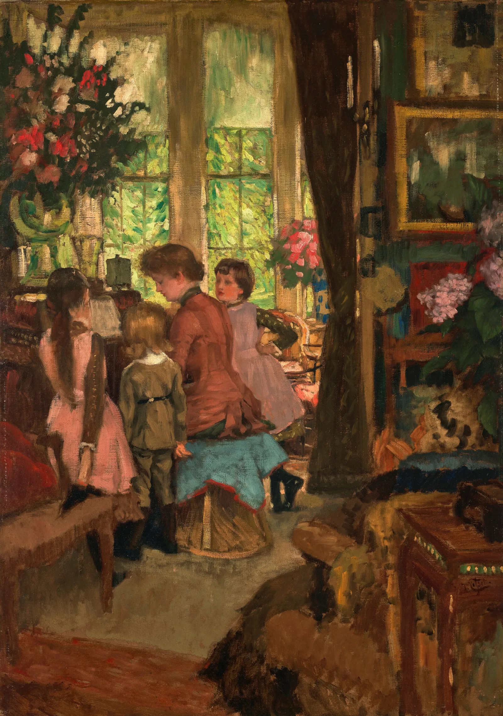 Kathleen Newton At The Piano Wall Art by James Tissot - Canvas Print
