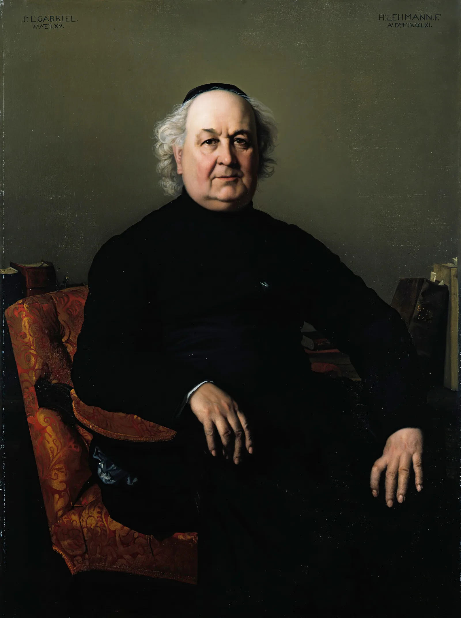 Jean Louis Gabriel Rector Of Saint Merri Wall Art by Henri Lehmann - Canvas Print