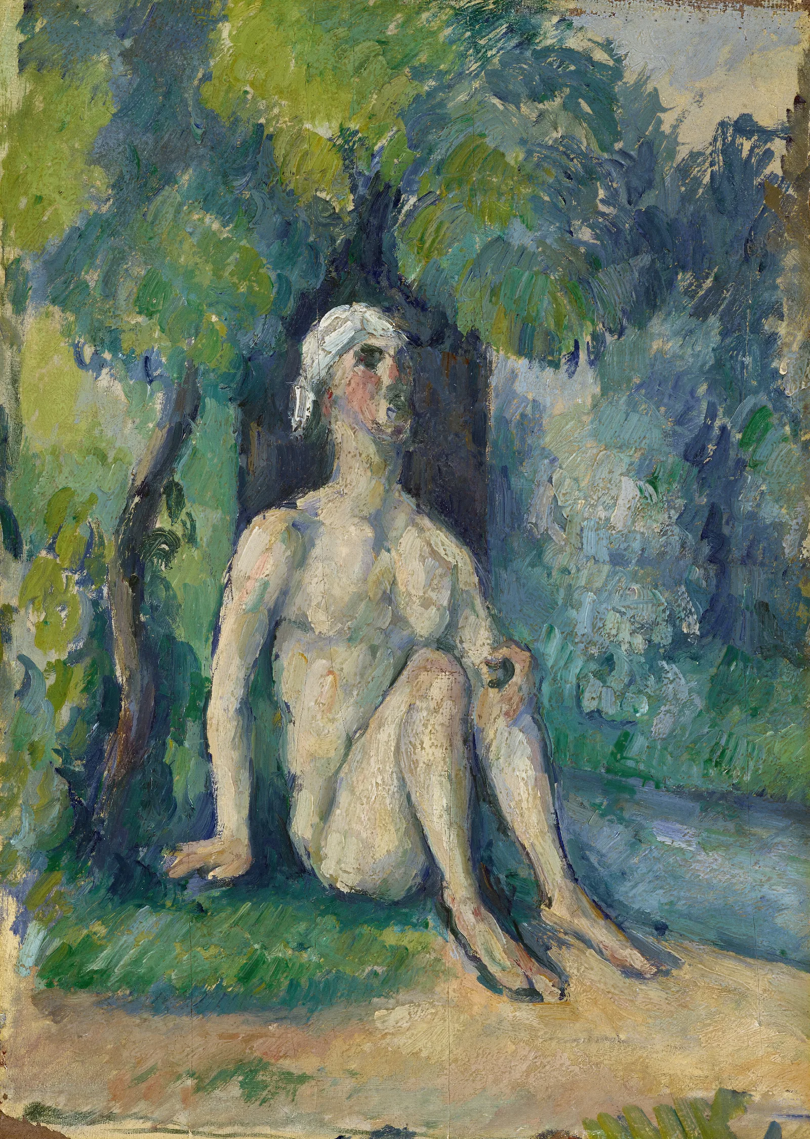 Bathers Sitting On The Water Wall Art by Paul Cézanne - Canvas Print