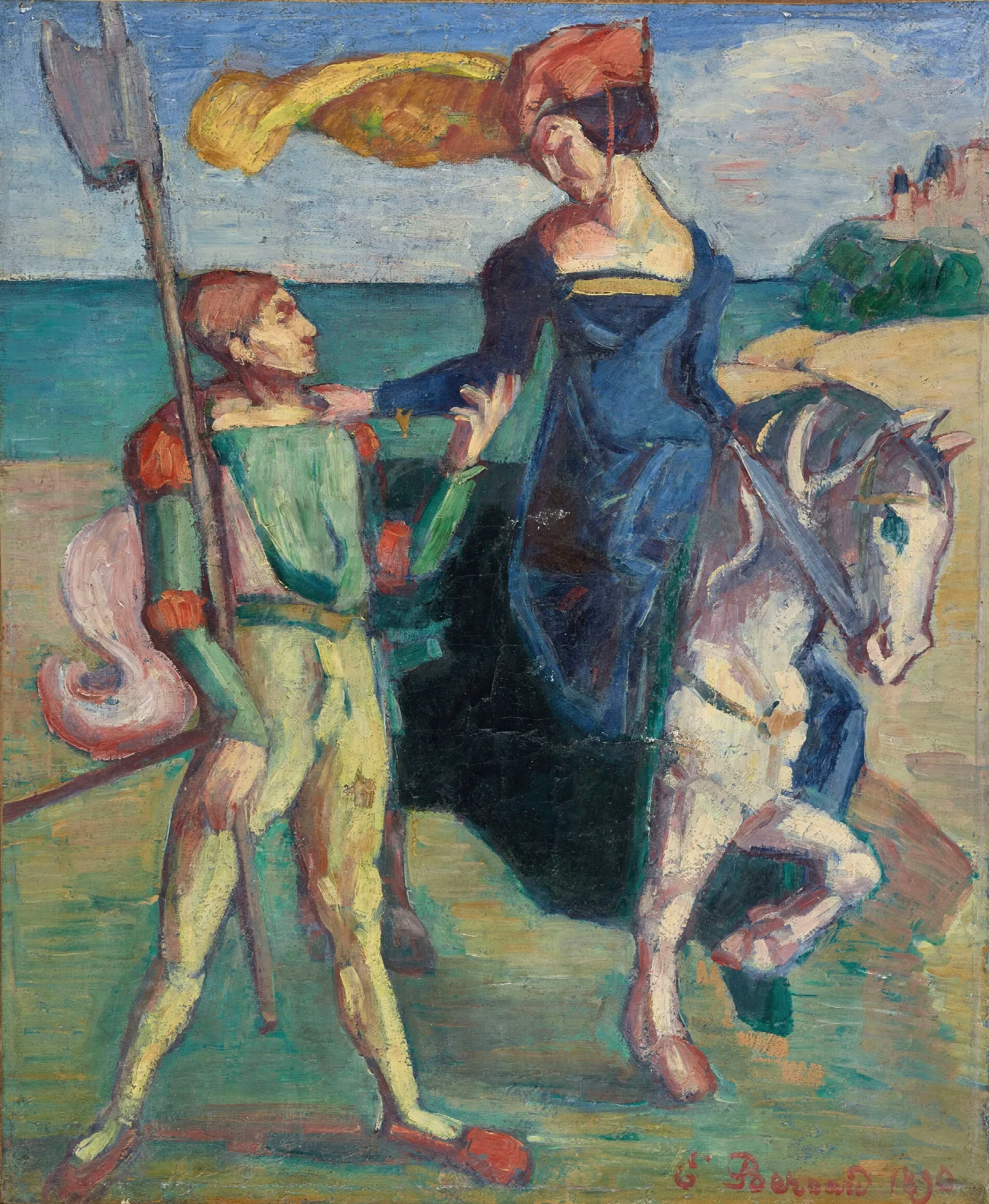 Guerrier Et Amazone Wall Art by Emile Bernard - Canvas Print