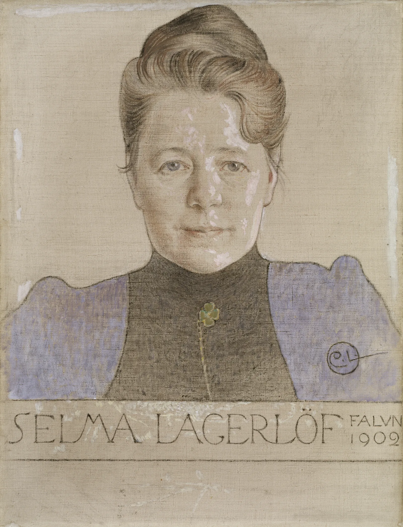 The Author Selma Lagerlof Wall Art by Carl Larsson - Canvas Print
