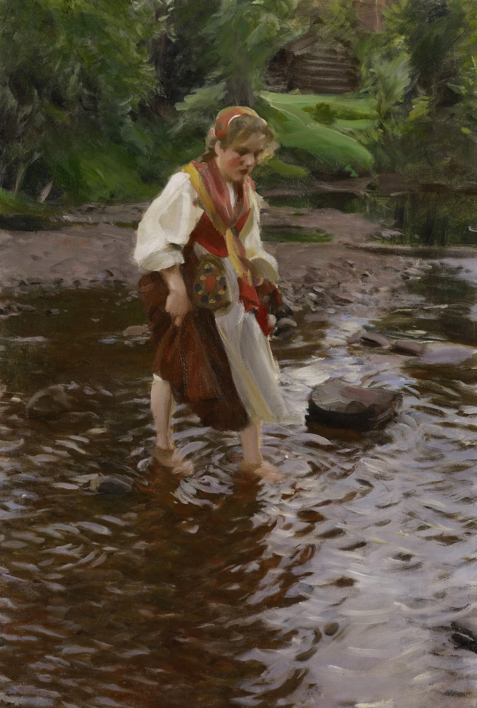 The Girl From Alvdalen Wall Art by Anders Zorn - Canvas Print