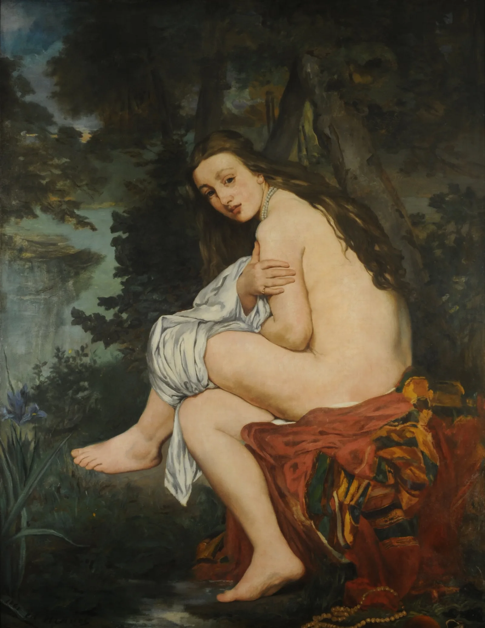 La Nymphe Surprise Wall Art by Édouard Manet - Canvas Print
