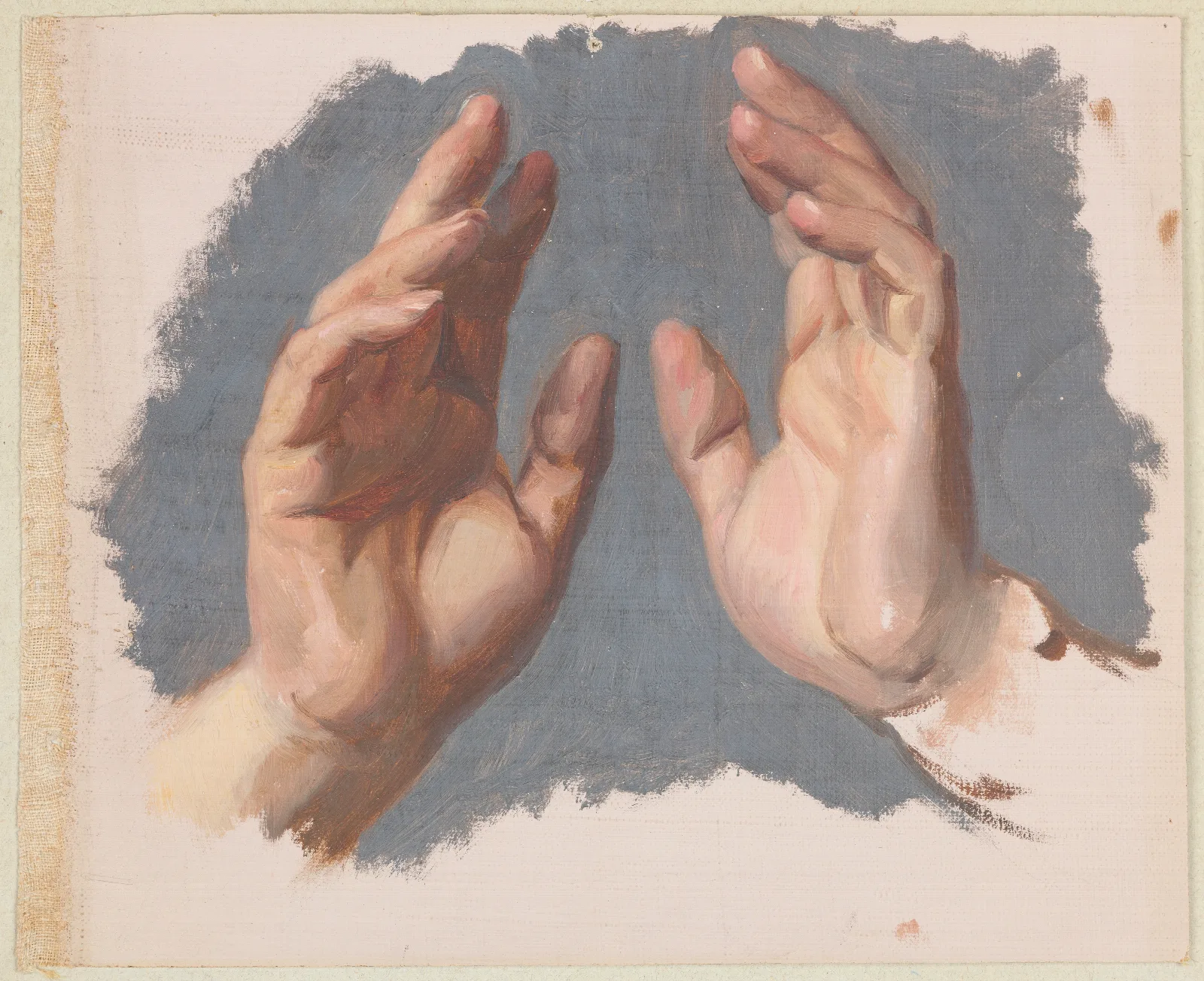 Study Of Both Hands Of The Bishop For The Painting The Oath Of Queen Jadwiga Wall Art by Józef Simmler - Canvas Print