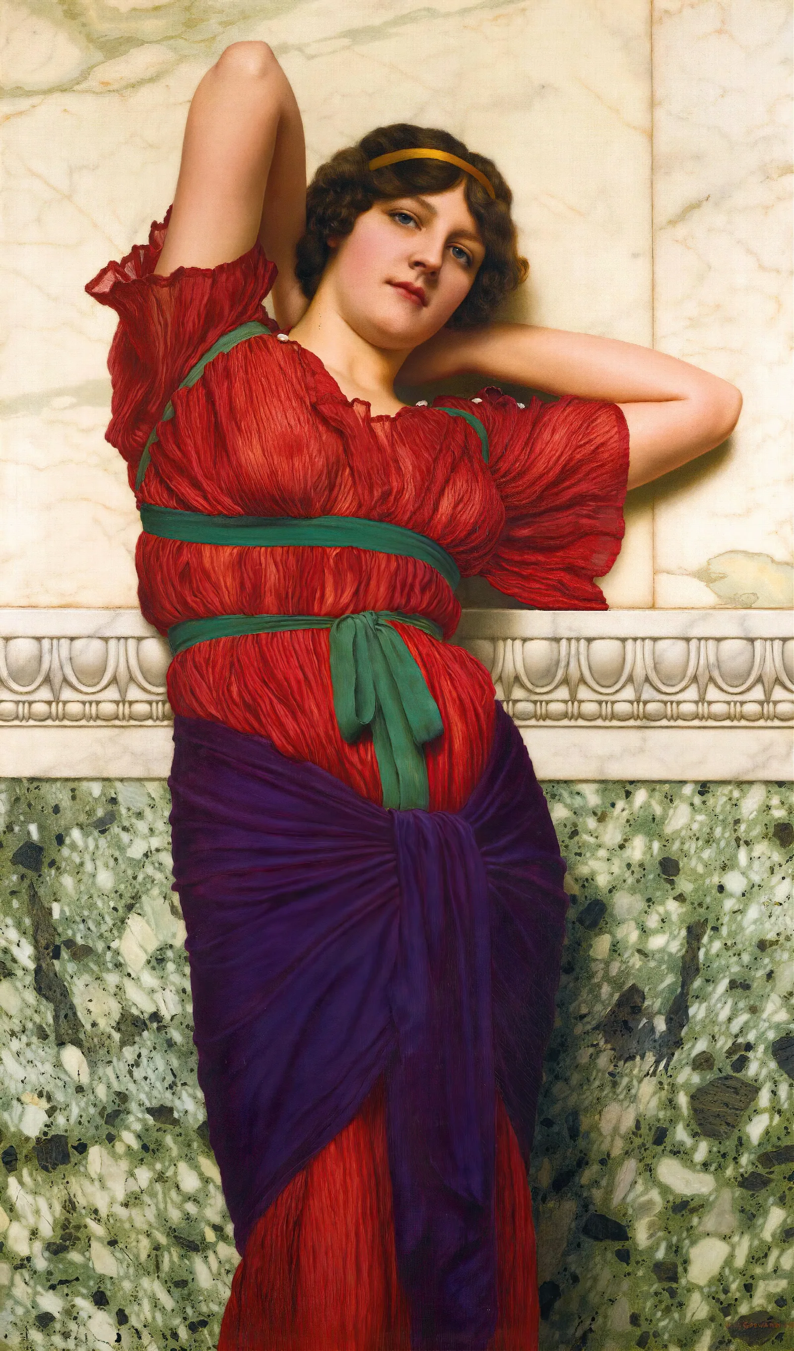 Contemplation 3 Wall Art by John William Godward - Canvas Print